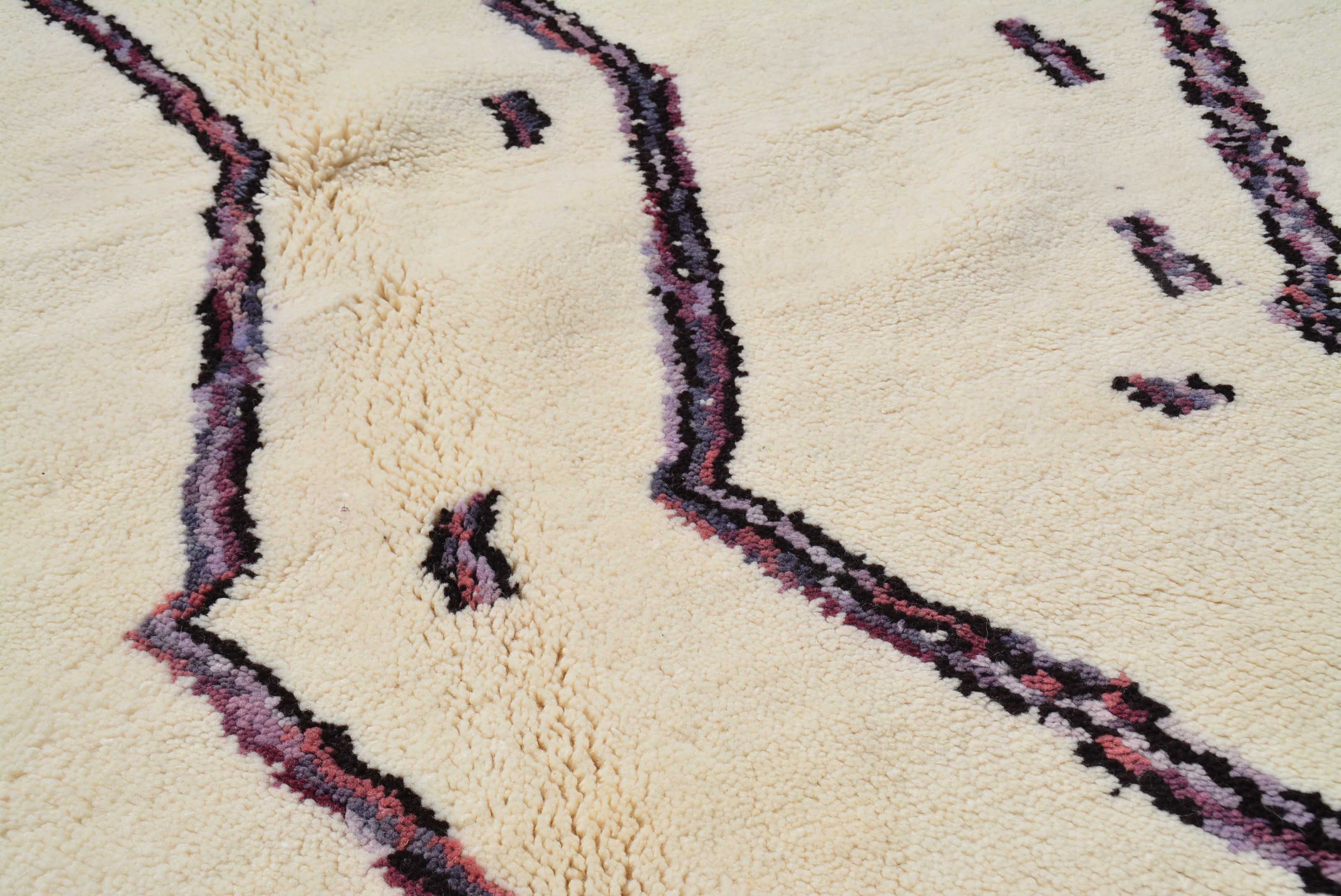 Purple lines Handmade Rug