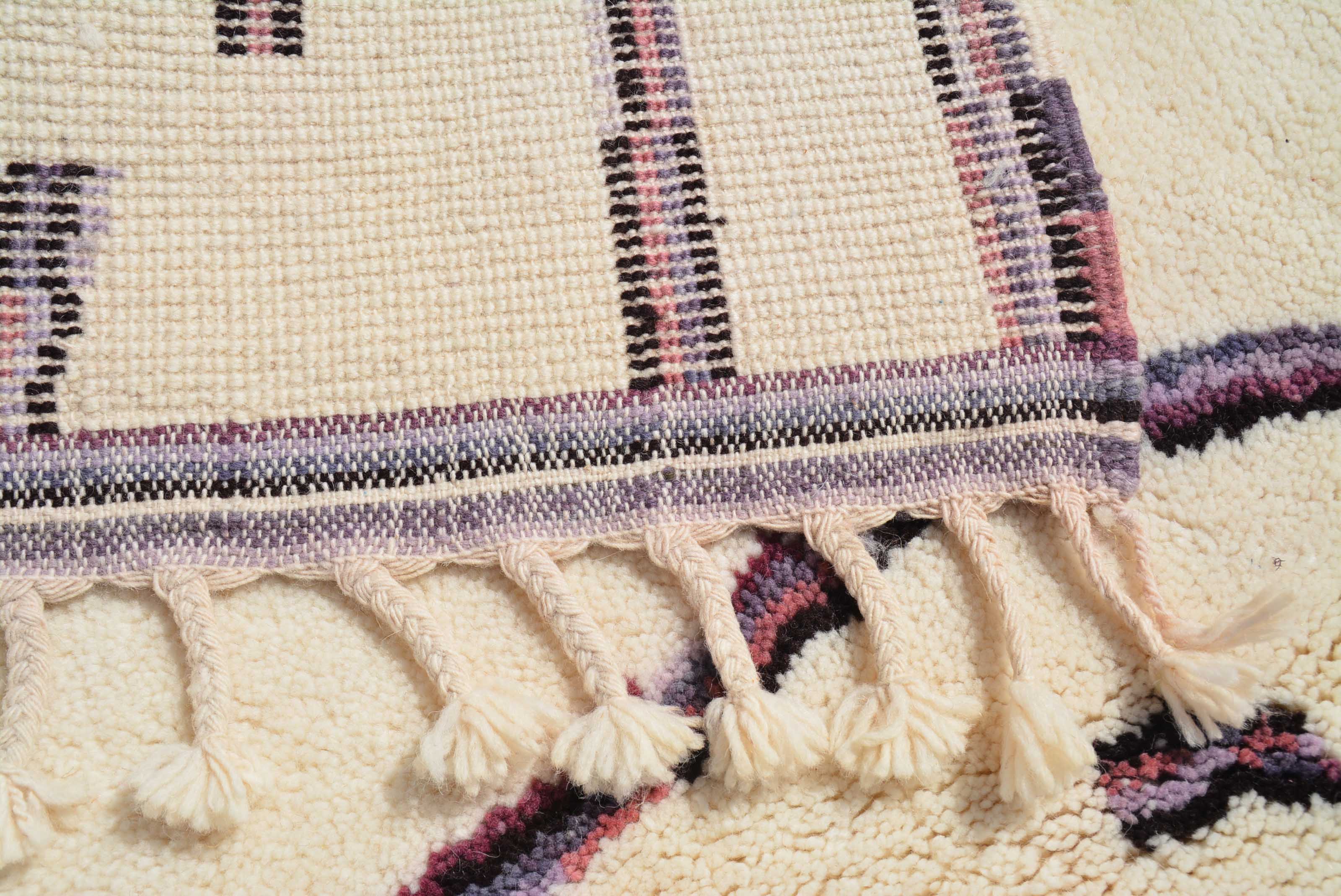 Purple lines Handmade Rug