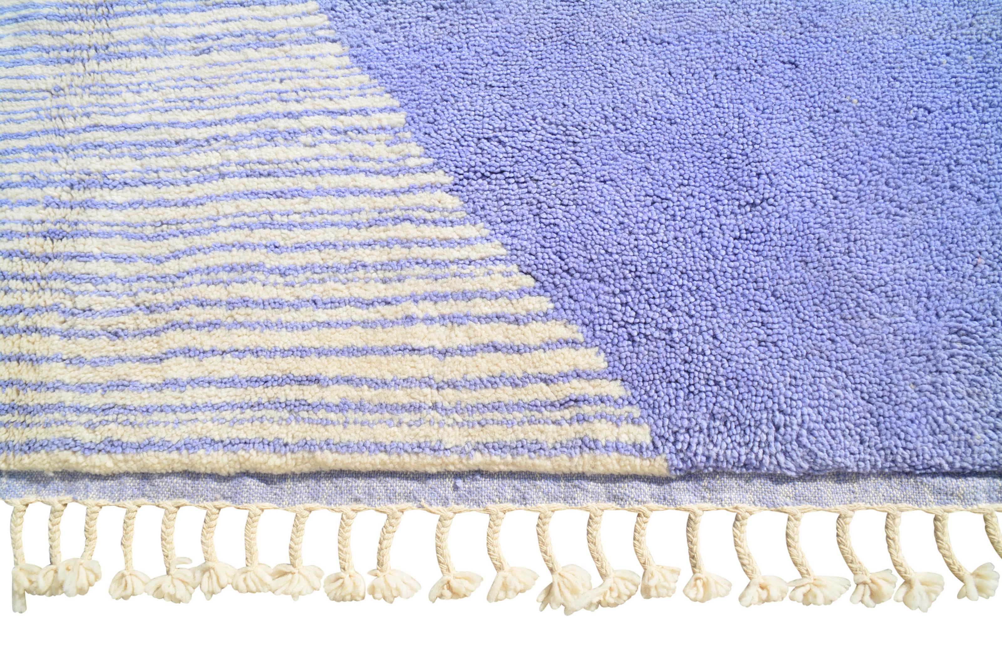Purple Pyramid - Handmade Moroccan Rug with Purple Pyramids - Add a touch of mystery to your home