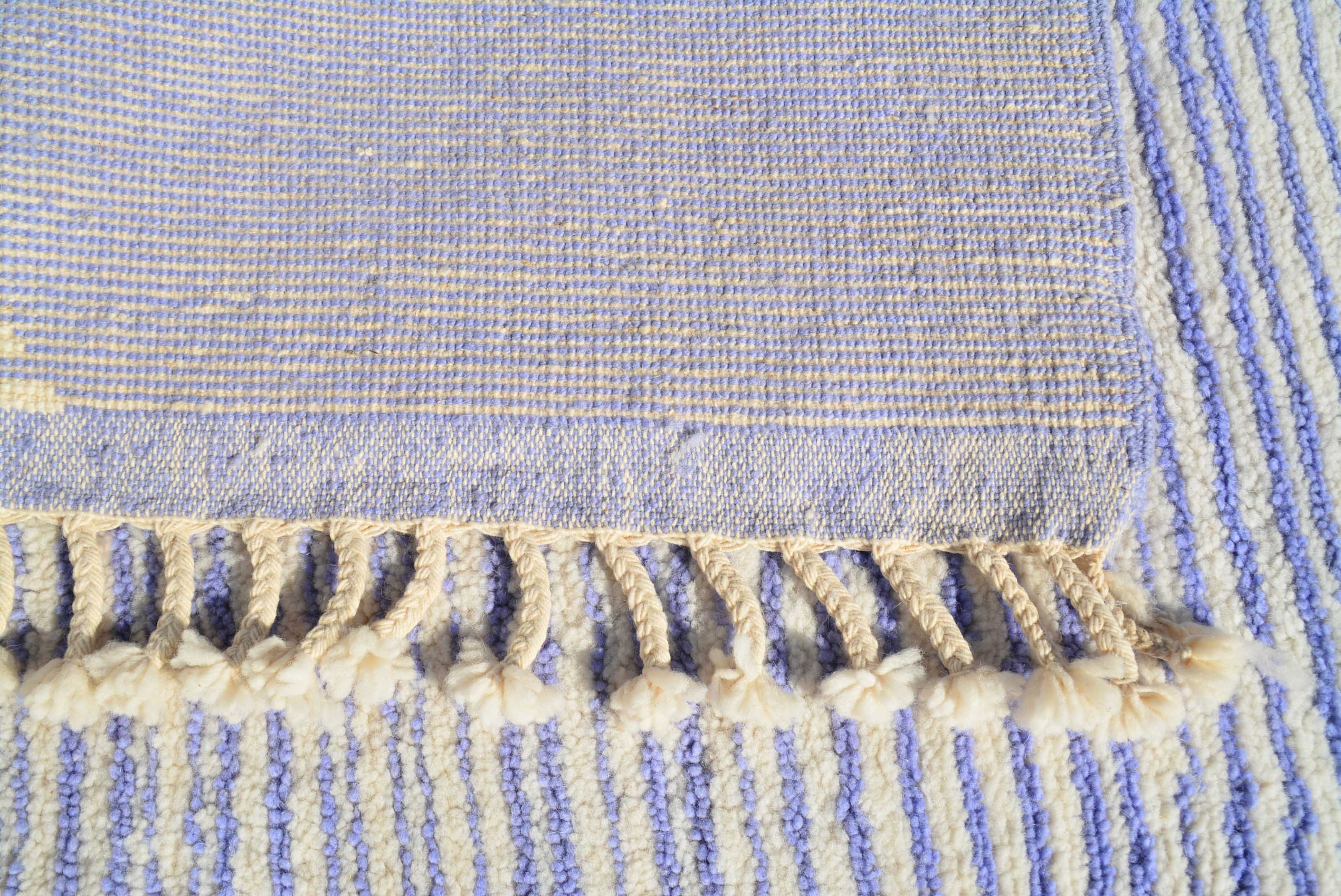 Purple Pyramid - Handmade Moroccan Rug with Purple Pyramids - Add a touch of mystery to your home