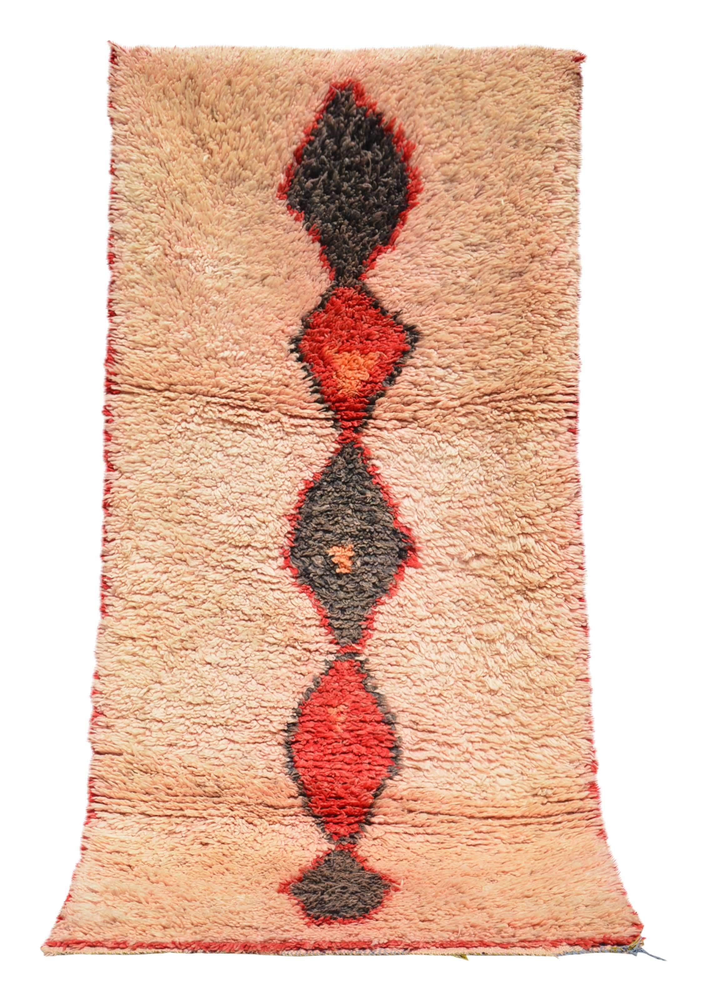 Red And Black Rugs | Vintage Moroccan Rug  