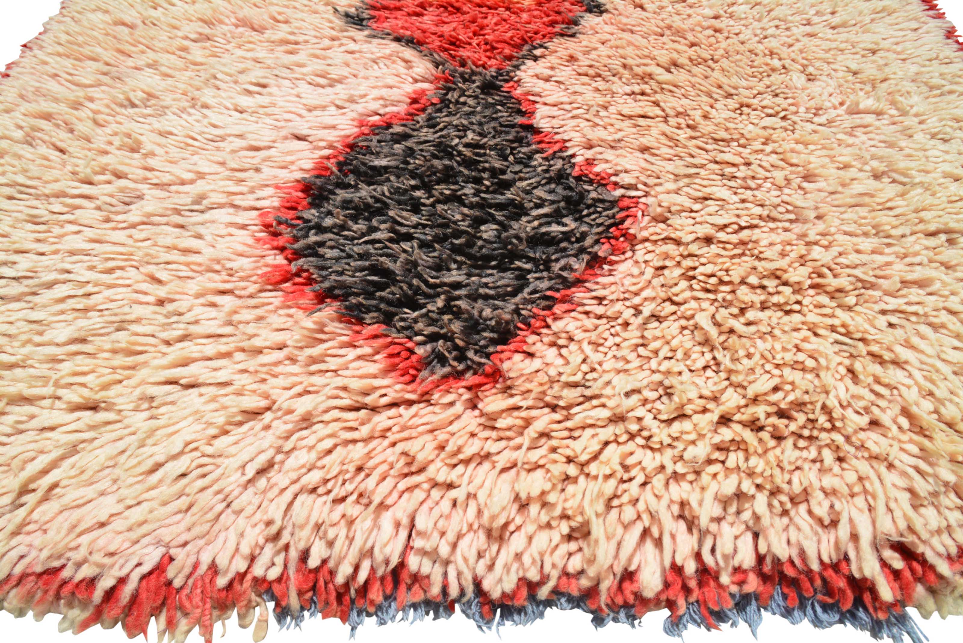 Red And Black Rugs | Vintage Moroccan Rug  