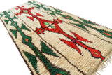 Red And Green Rug | Vintage Moroccan Rug