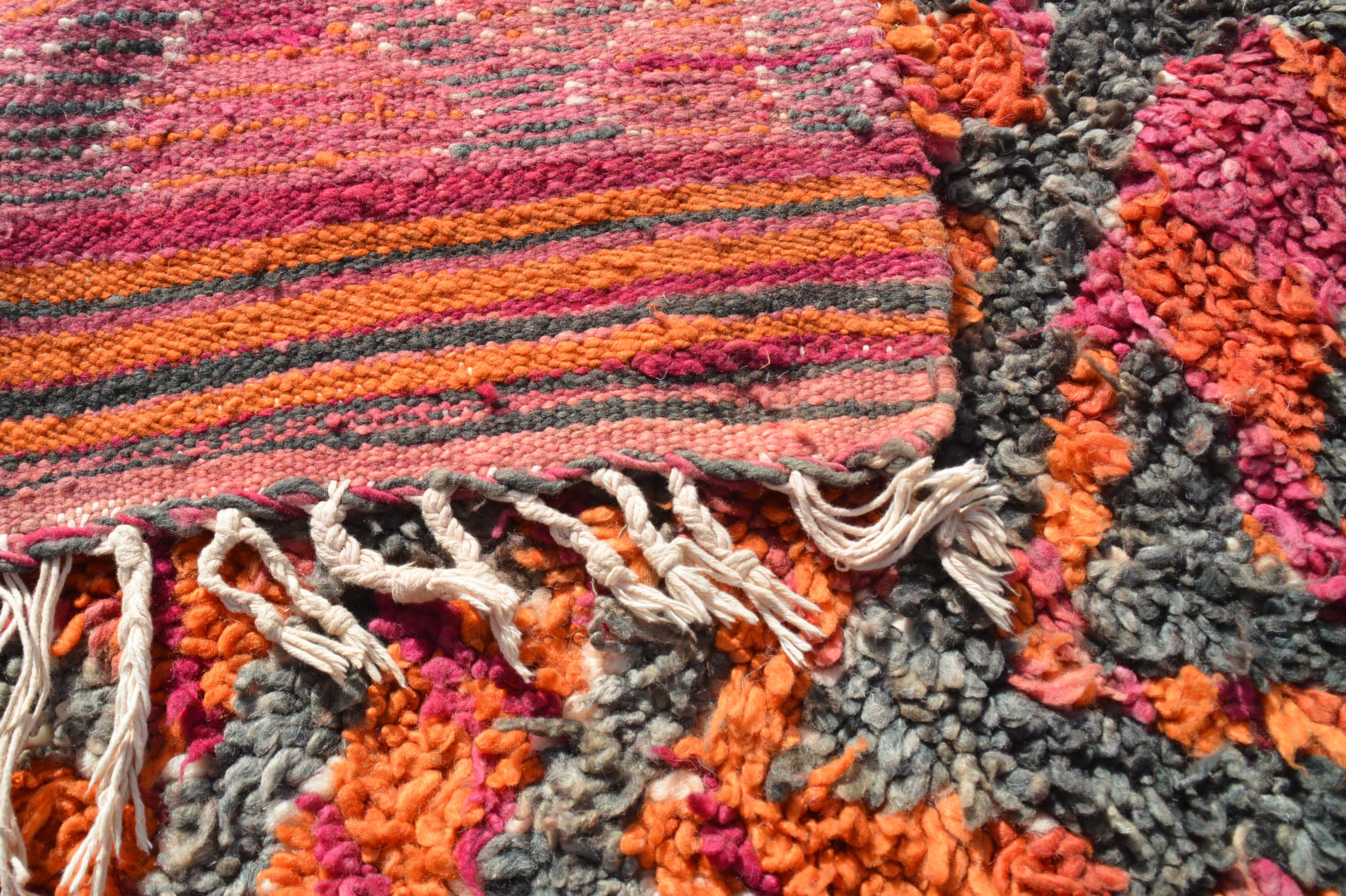 Red And Pink Vintage Moroccan Rug | Illuminate Collective