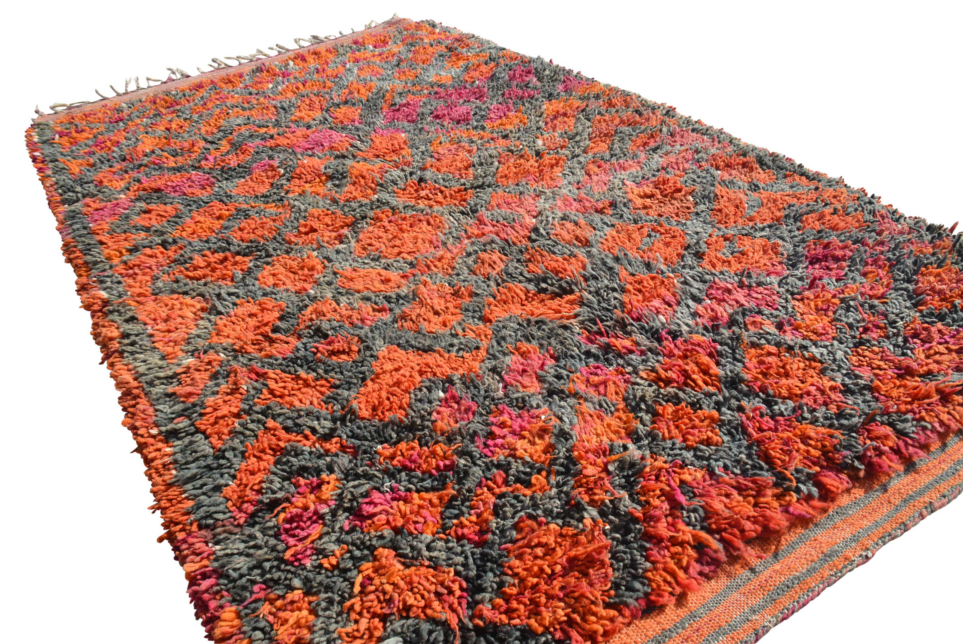 Red And Pink Vintage Moroccan Rug | Illuminate Collective
