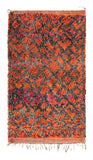 Red And Pink Vintage Moroccan Rug | Illuminate Collective