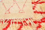 Red And White Moroccan Rugs | Vintage Moroccan Rug 