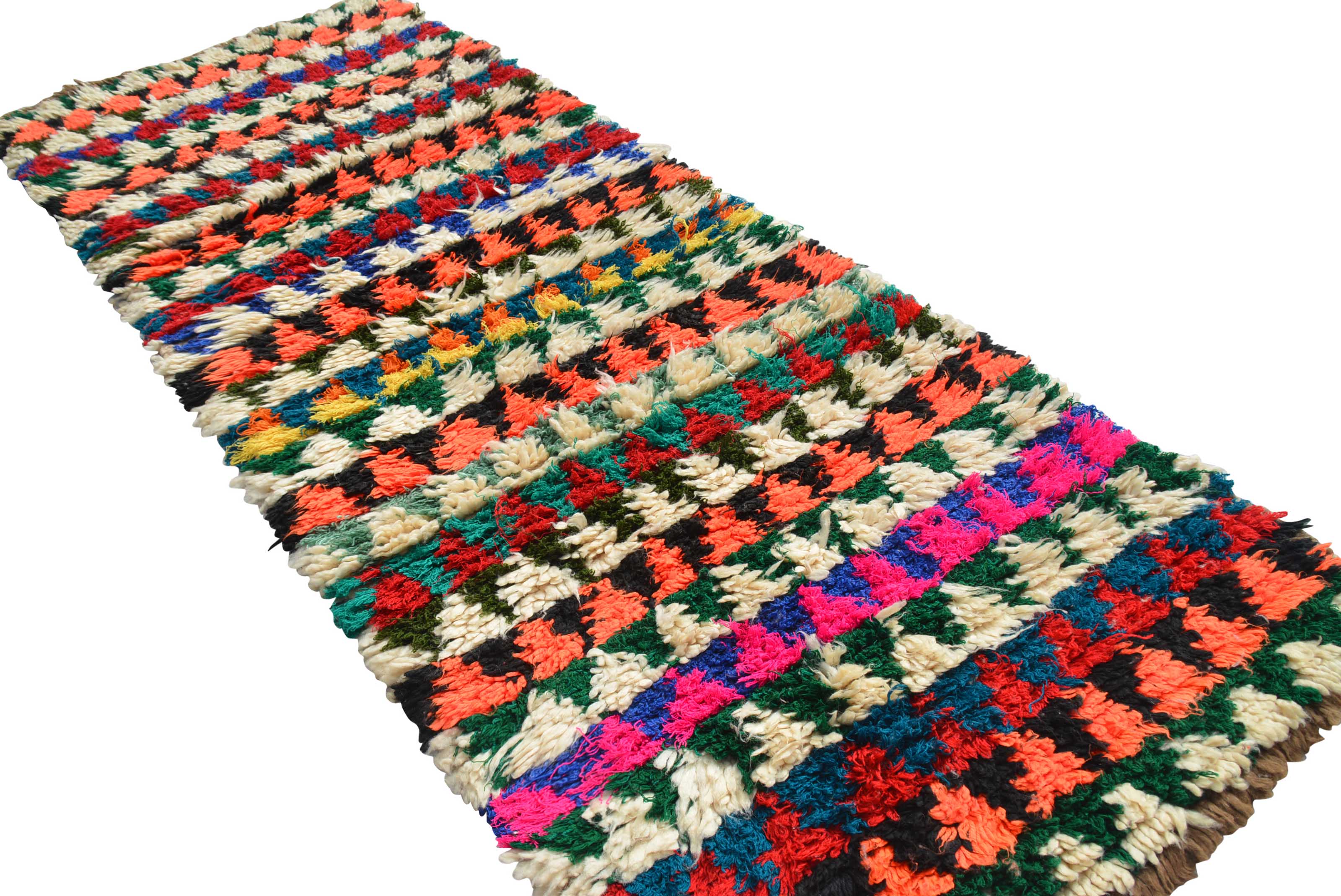Red And White Vintage Rug | Vintage Moroccan Rug | Illuminate Collective