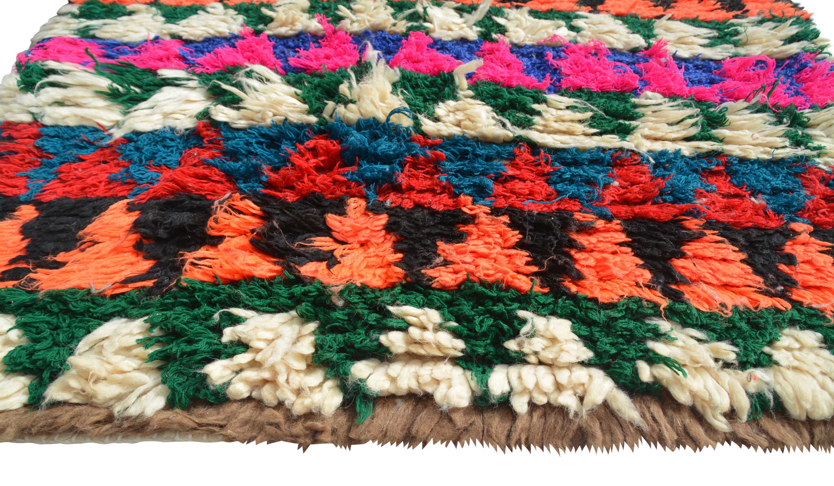 Red And White Vintage Rug | Vintage Moroccan Rug | Illuminate Collective