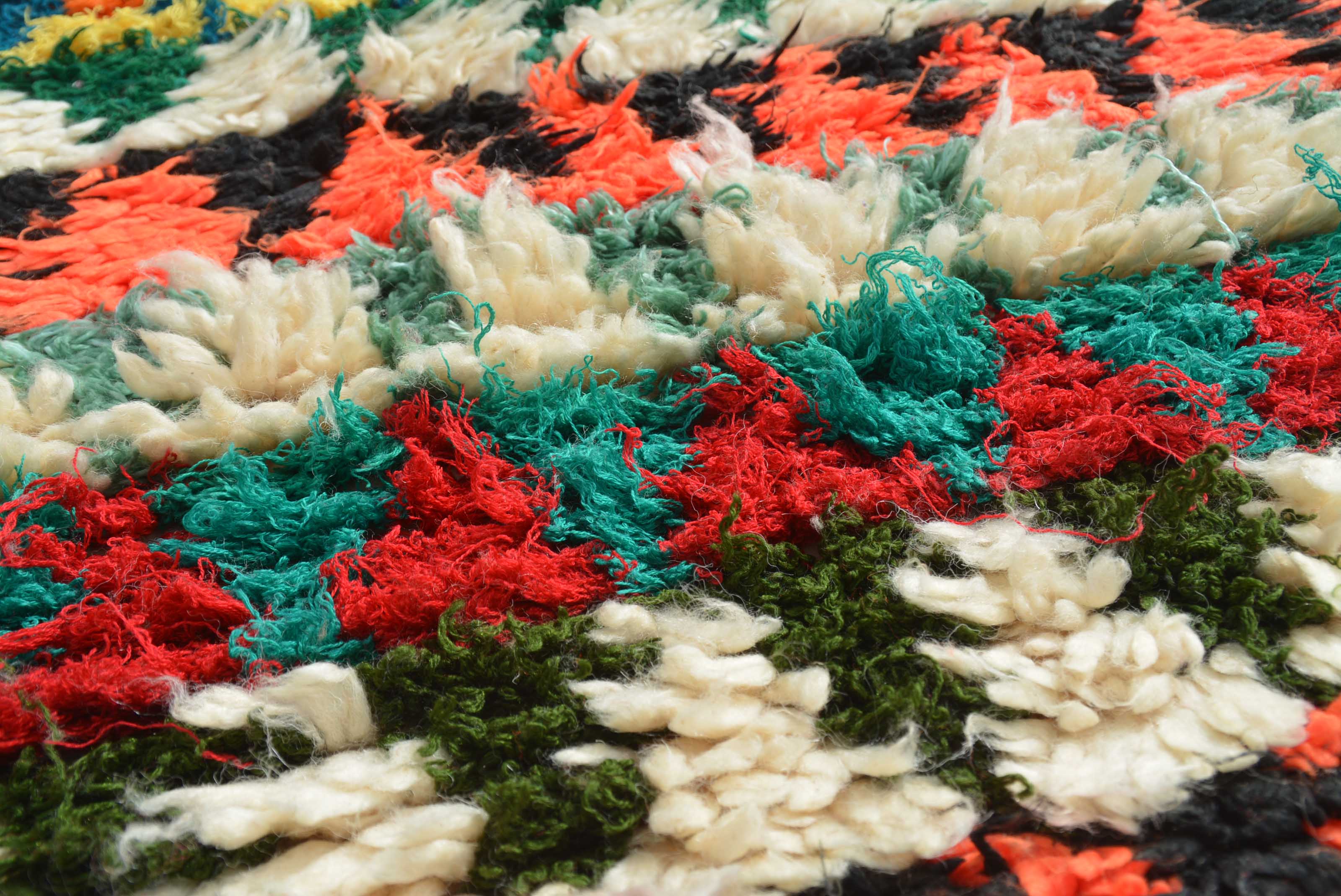 Red And White Vintage Rug | Vintage Moroccan Rug | Illuminate Collective