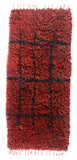 Red Shaggy Moroccan Rug | Handmade Shaggy Rug