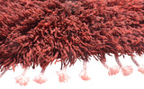 Red Shaggy Moroccan Rug | Handmade Shaggy Rug