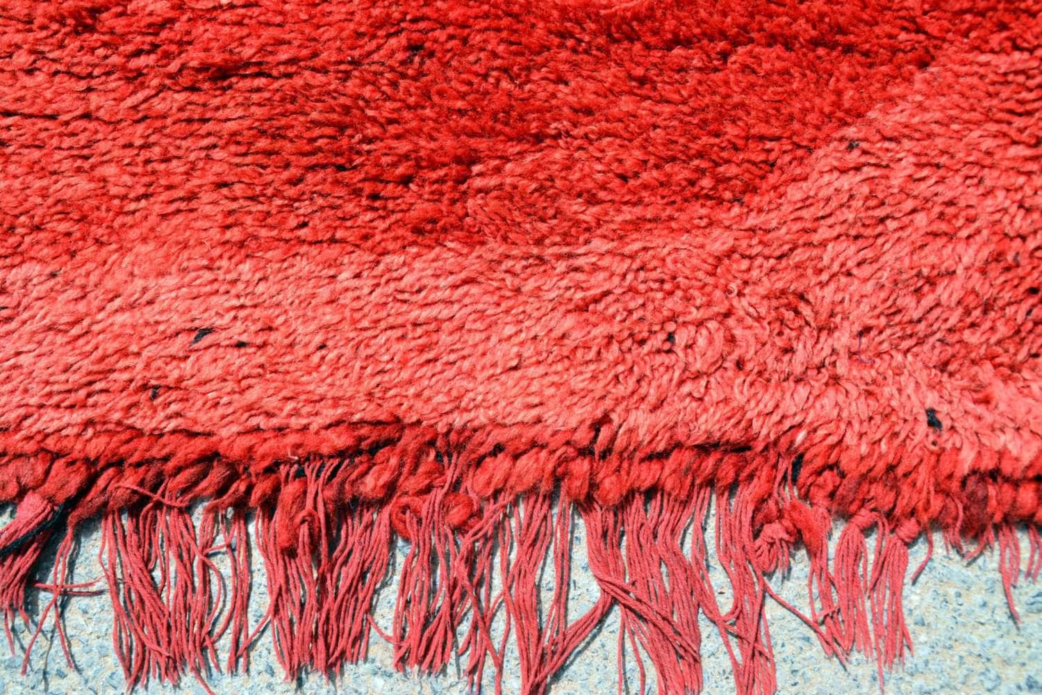 Red Vintage Rug | Vintage Moroccan Rug 