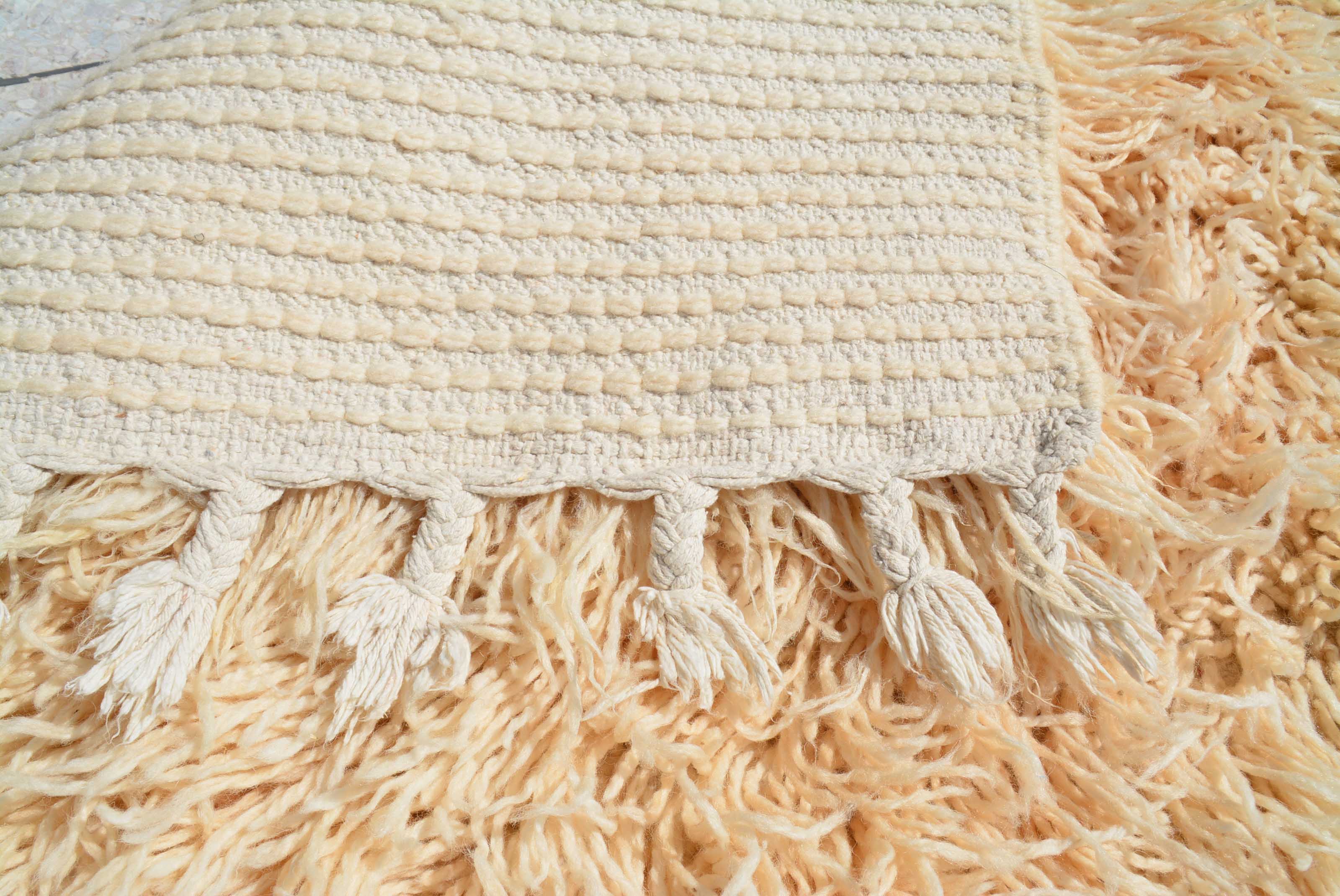 Rug 5x7 | Pale Wheat Shag Rug 