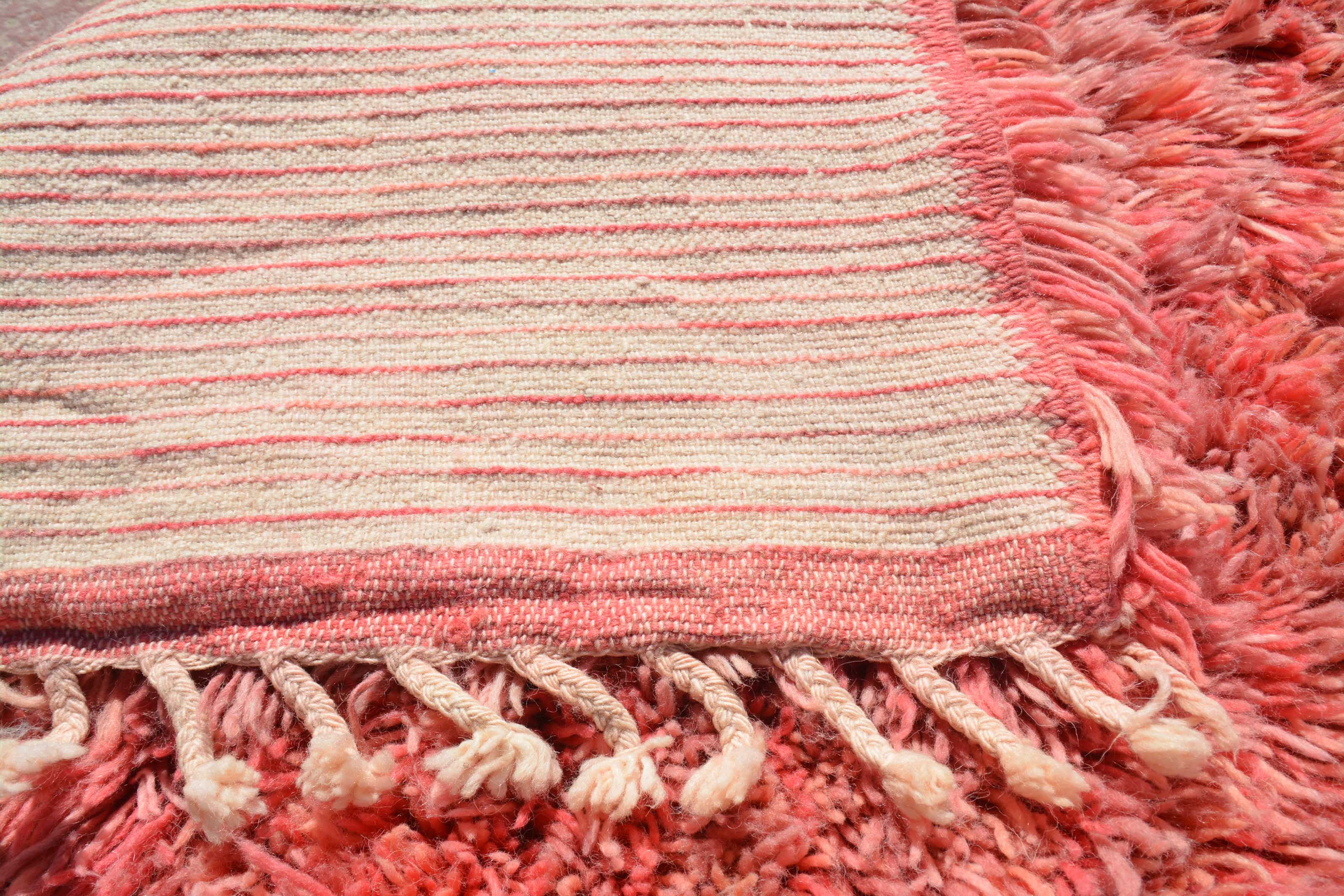 Rugs Pink Shaggy Moroccan Rug | Pinks Shaggy Large Area Rug Illuminate Collective