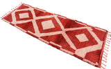 Rugs Red Diamond Moroccan Rugs | Homemade Runner Rug Illuminate Collective