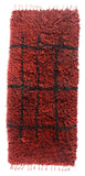 Rugs Red Shaggy Moroccan Rug | Handmade Shaggy Rug Illuminate Collective