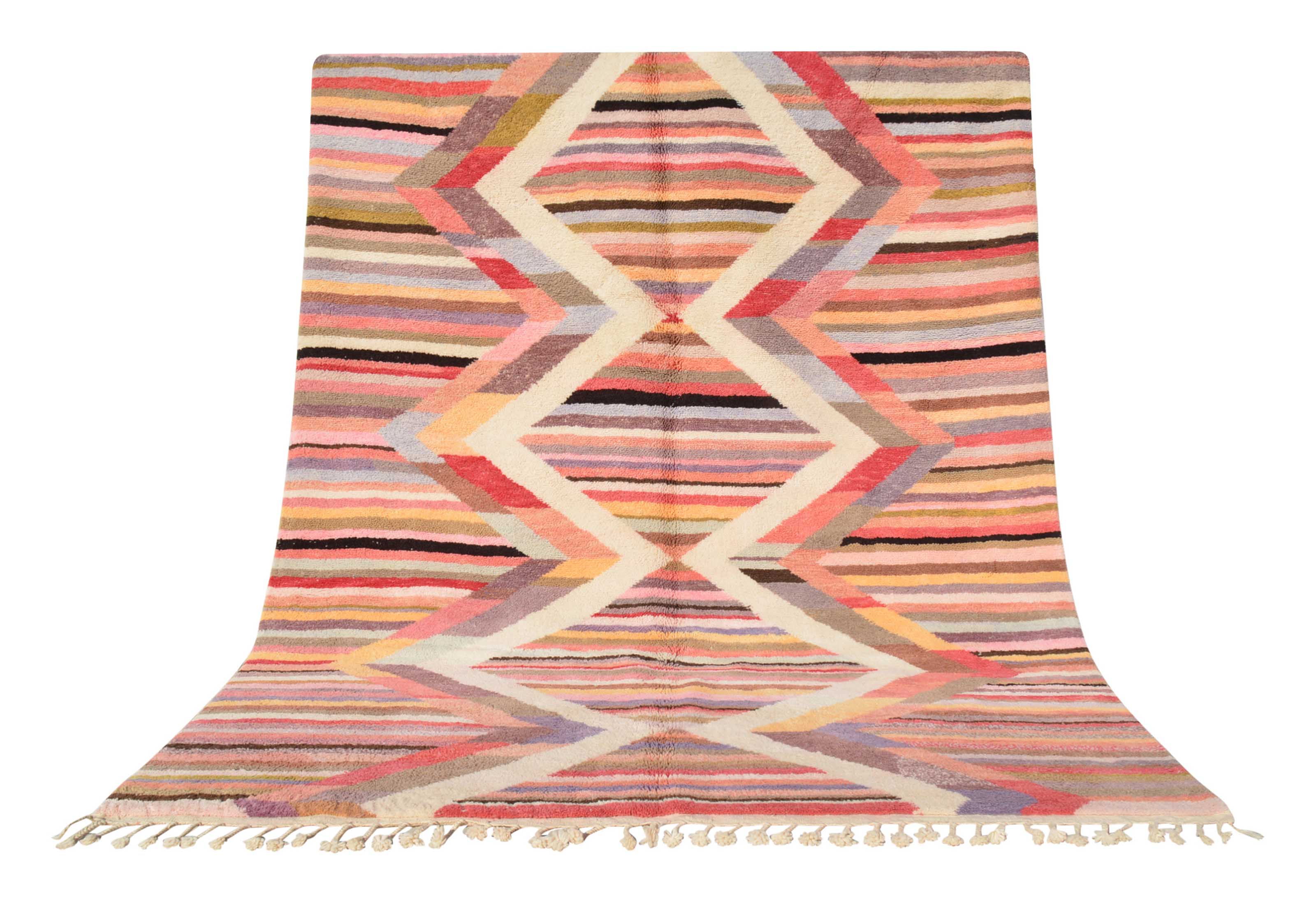 Santa Rose - Santa Pink Handmade Rug - Add a touch of holiday cheer to your home