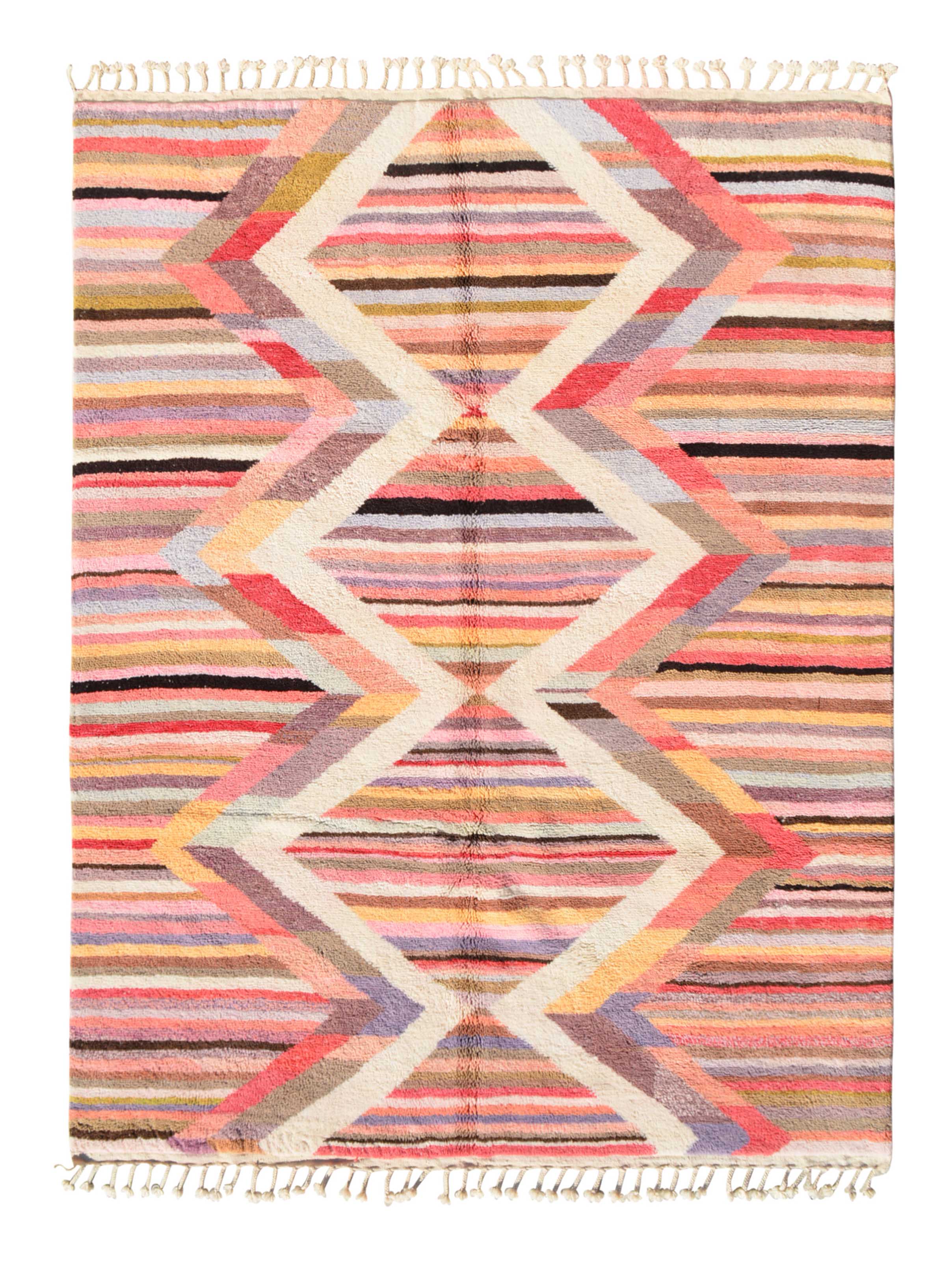 Santa Rose - Santa Pink Handmade Rug - Add a touch of holiday cheer to your home