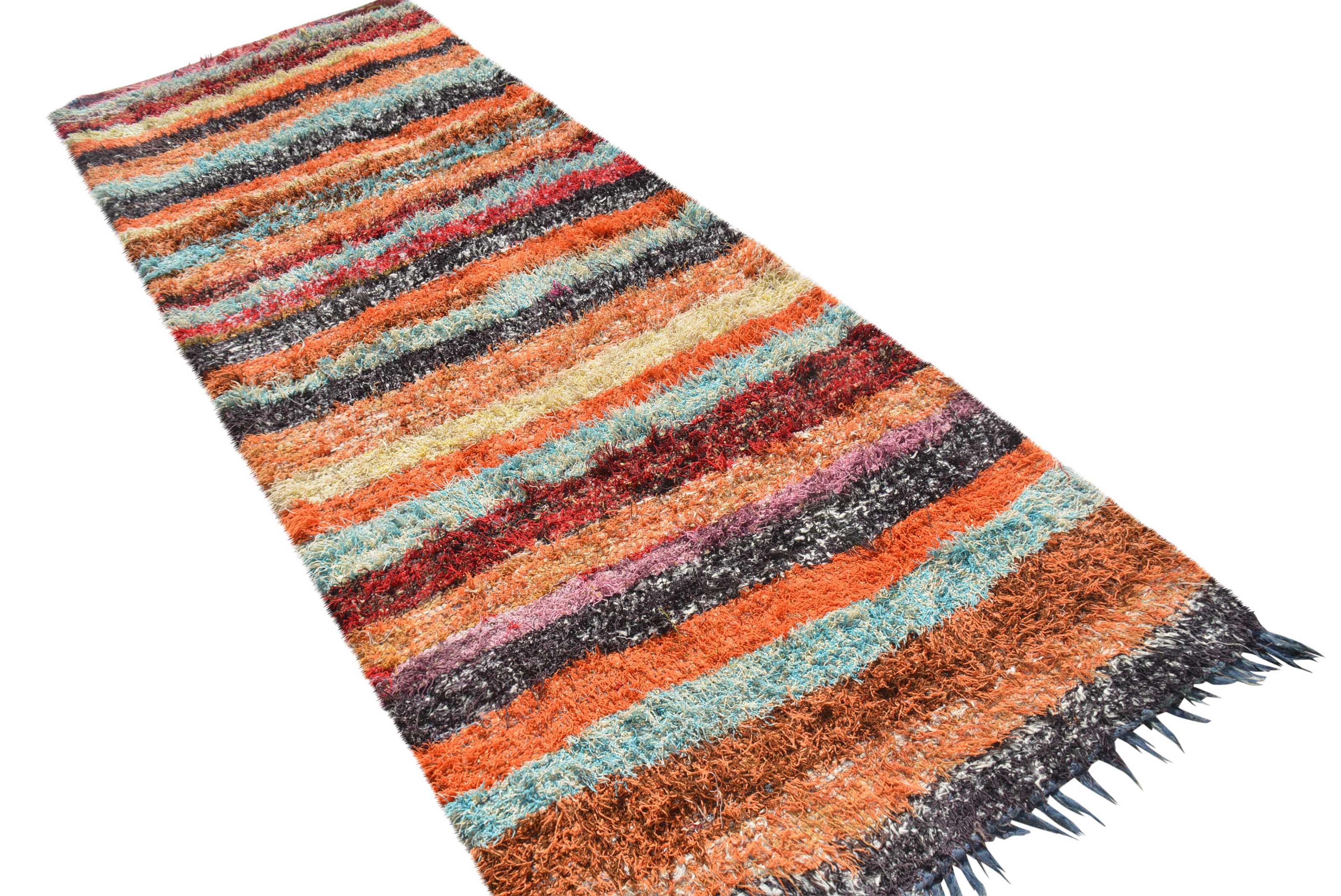 Shaggy Stripes Vintage Shag Rug - Add a touch of retro style to your home