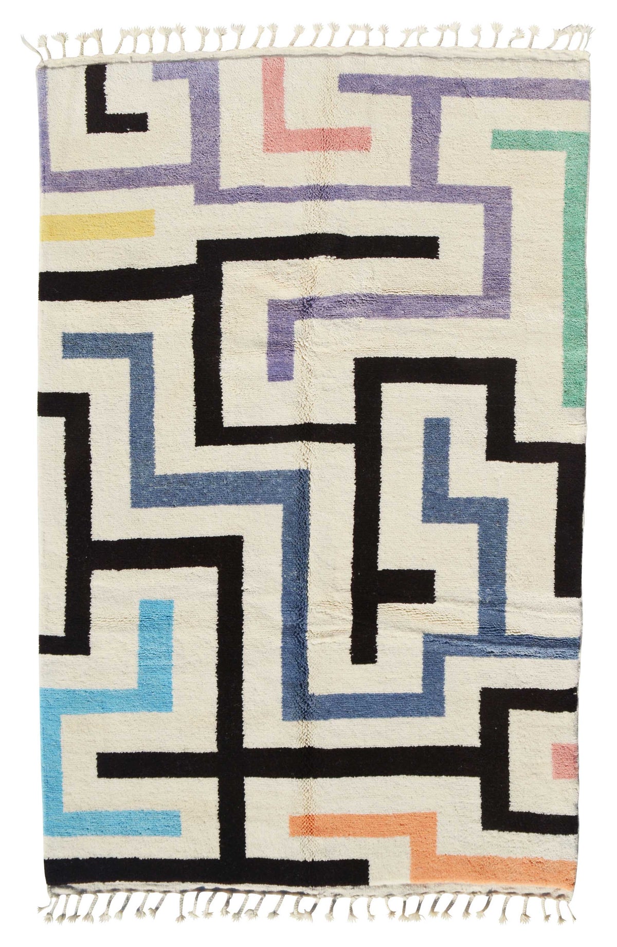 Shop Hand knotted Rug | Black And White Rug