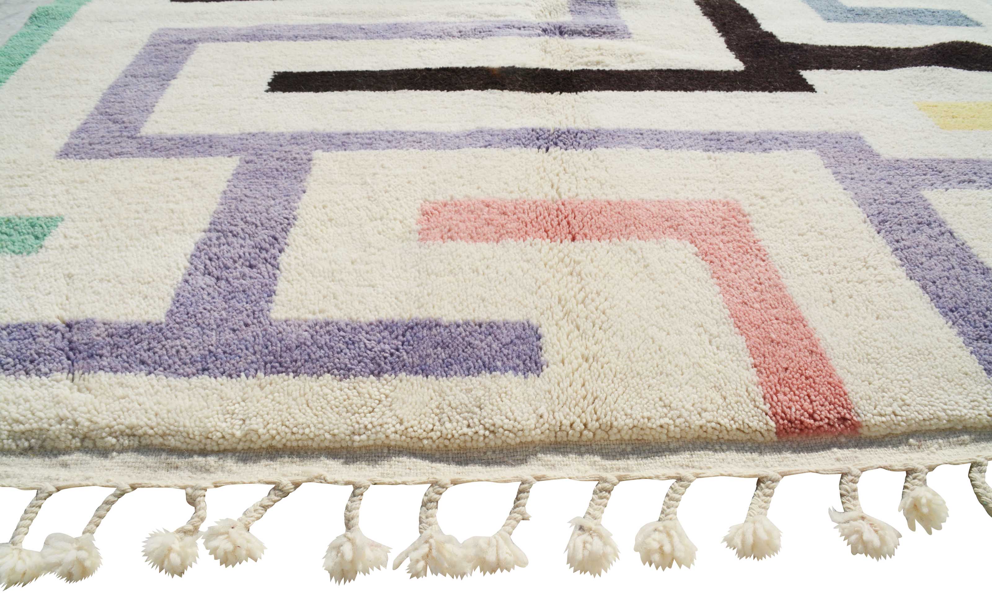 Shop Hand knotted Rug | Black And White Rug