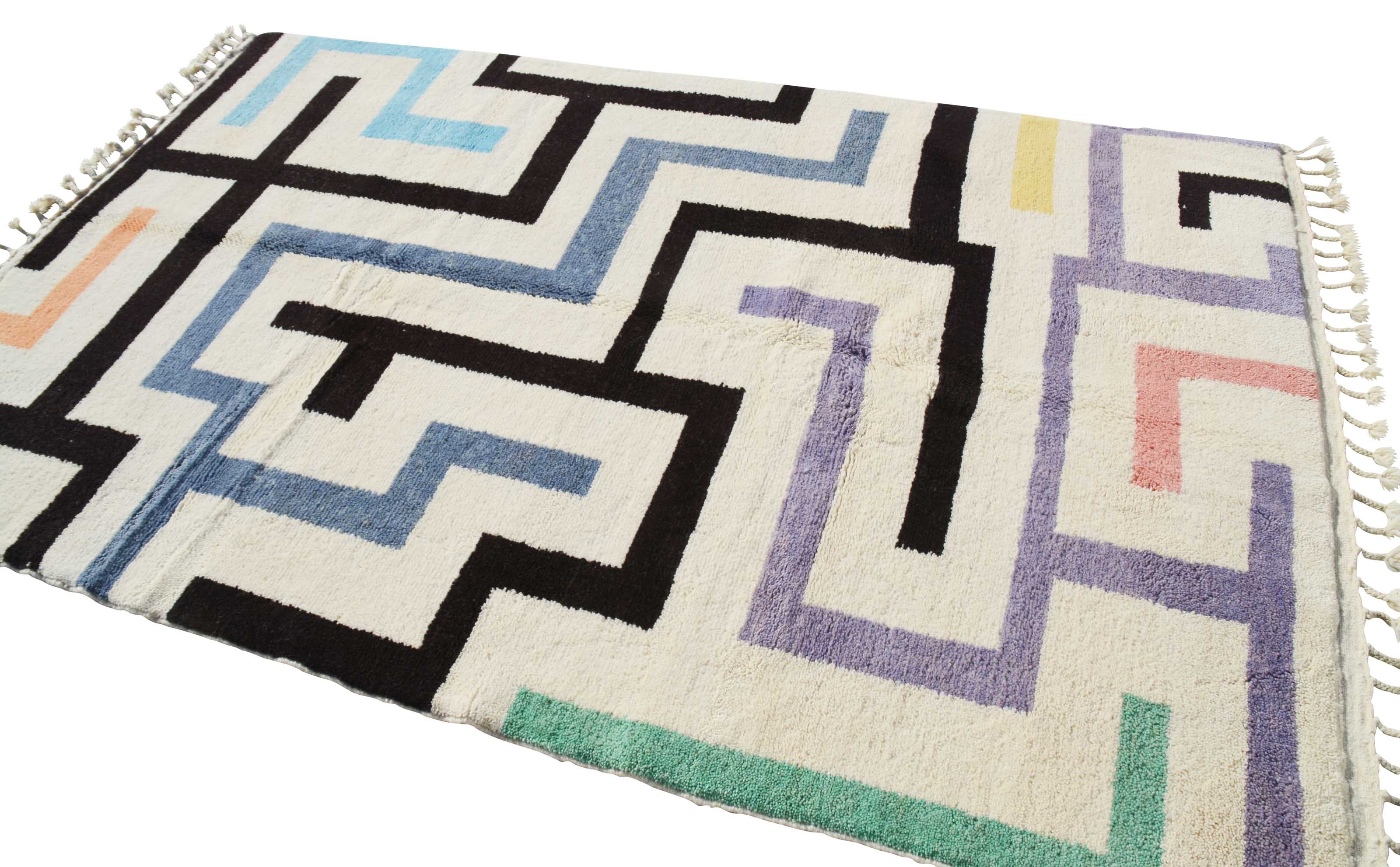 Shop Hand knotted Rug | Black And White Rug