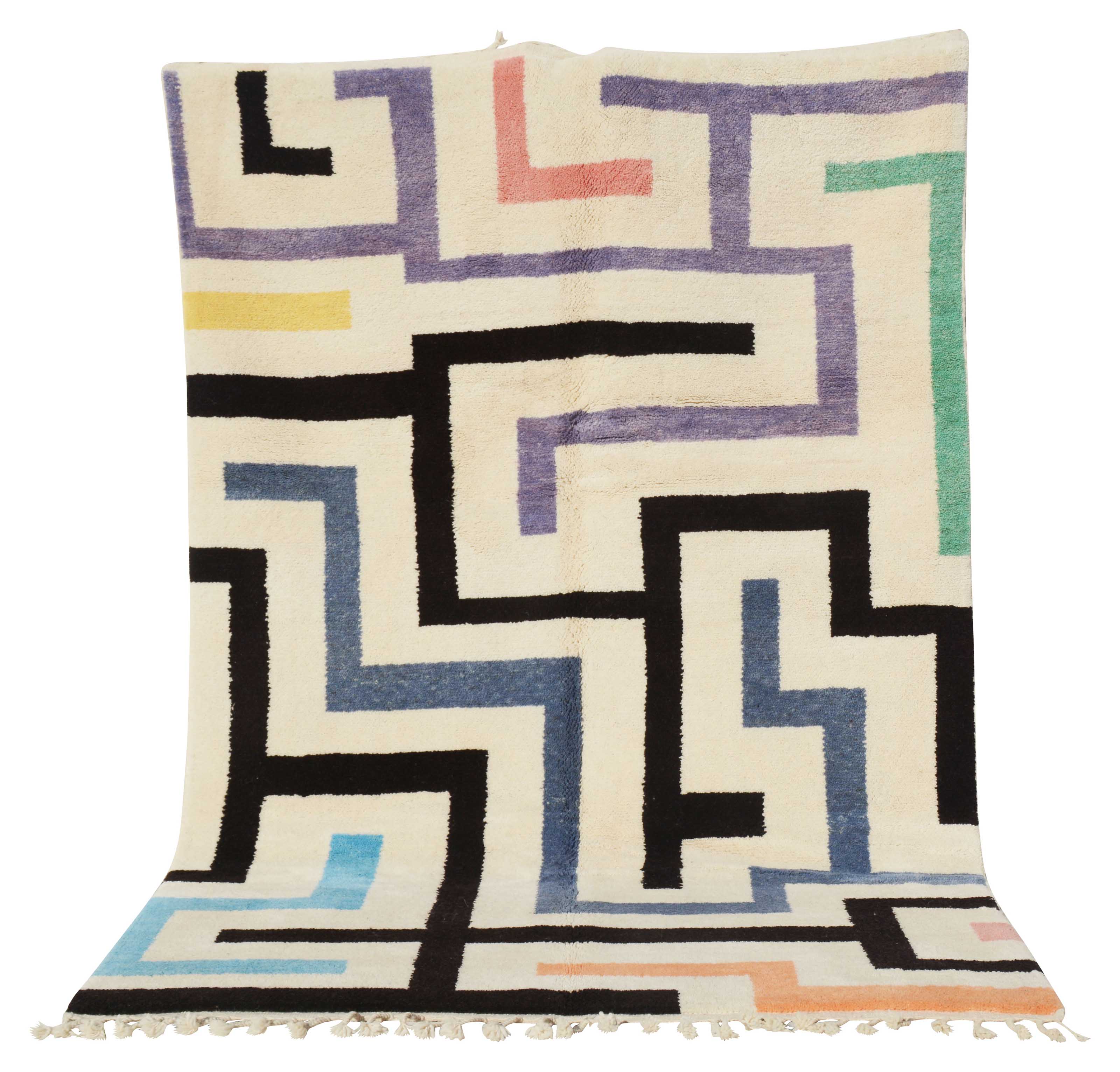 Shop Hand knotted Rug | Black And White Rug