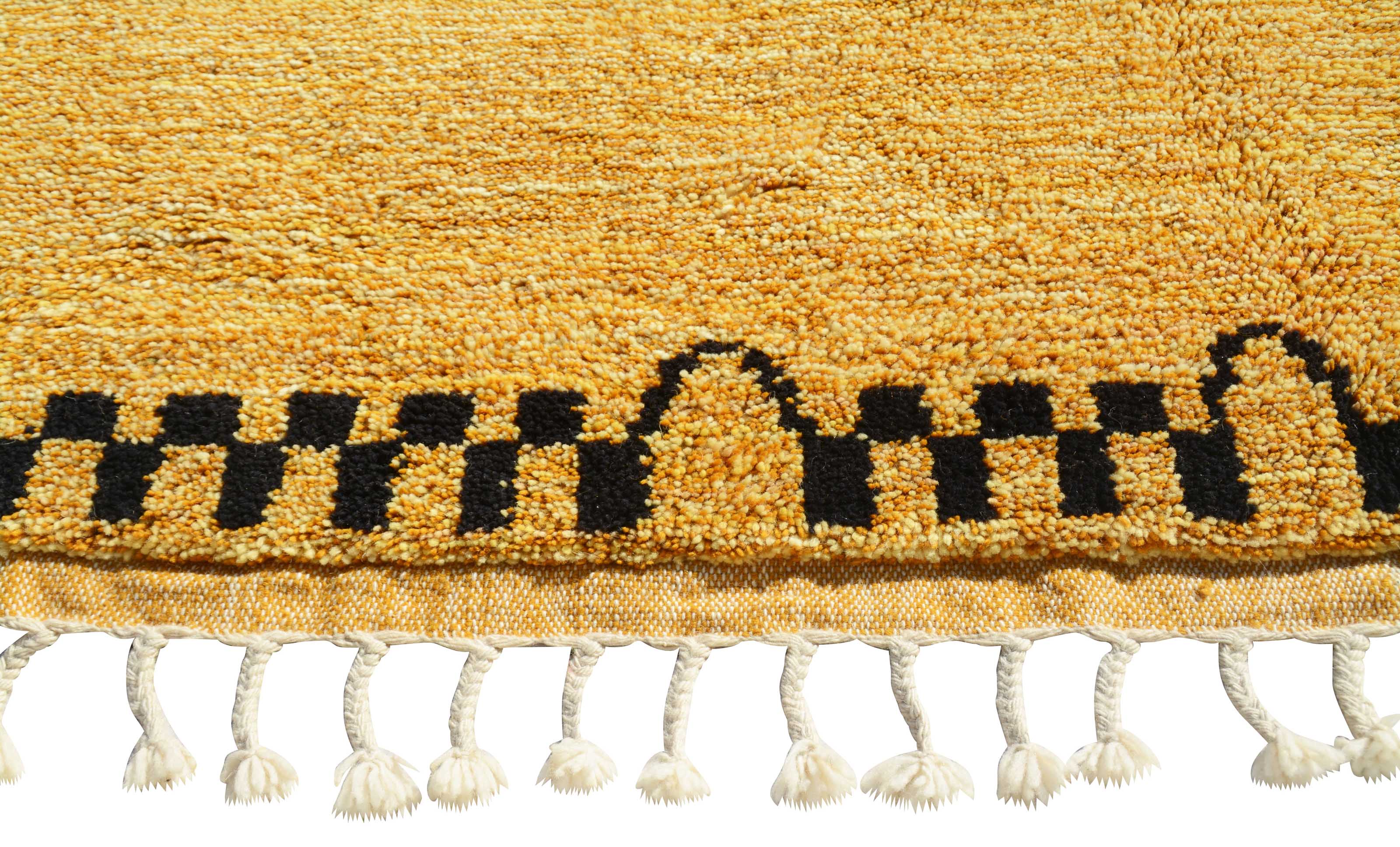 Shop Handmade Moroccan yellow Rug | Moroccan Wool Rug