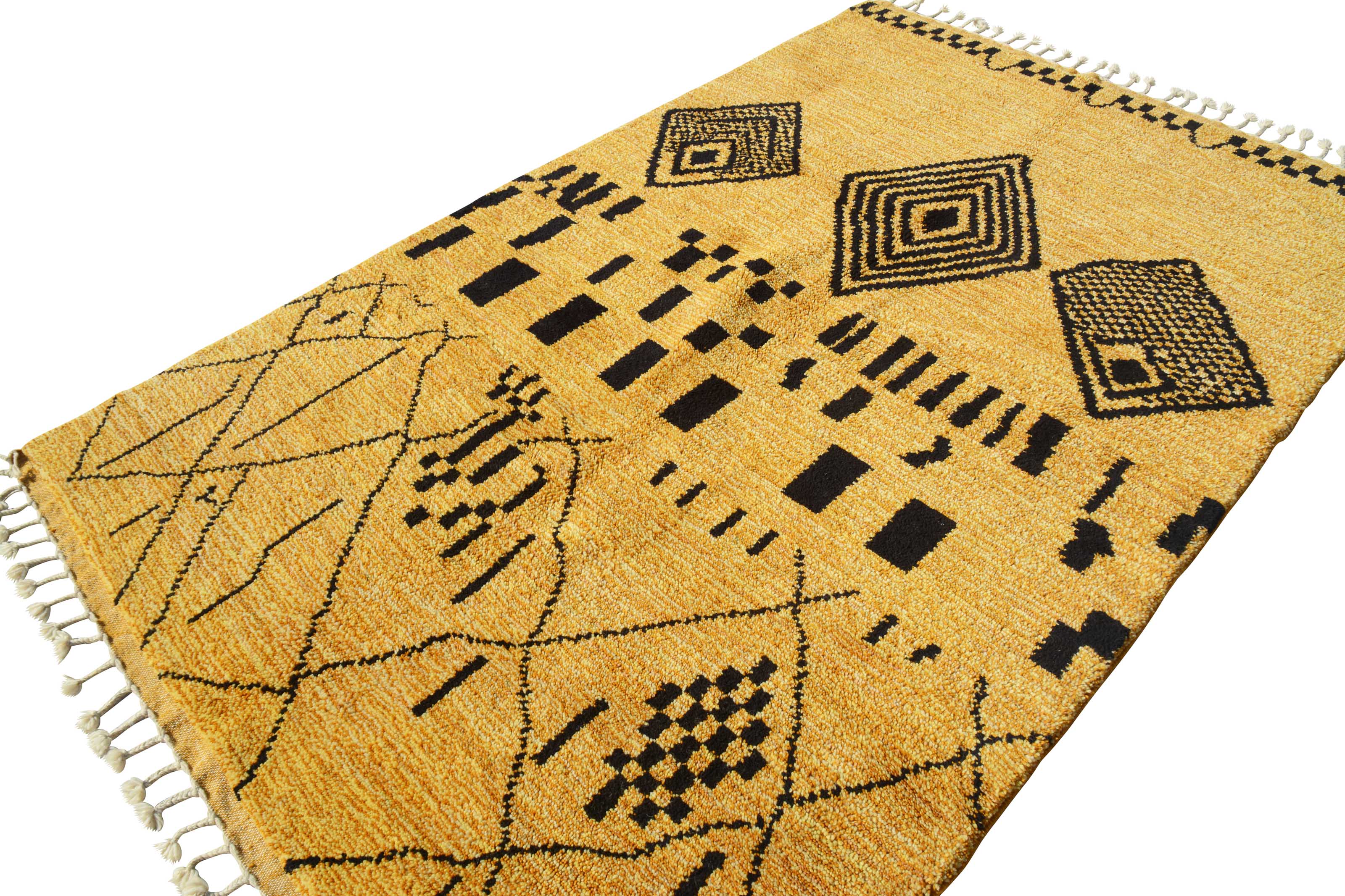 Shop Handmade Moroccan yellow Rug | Moroccan Wool Rug