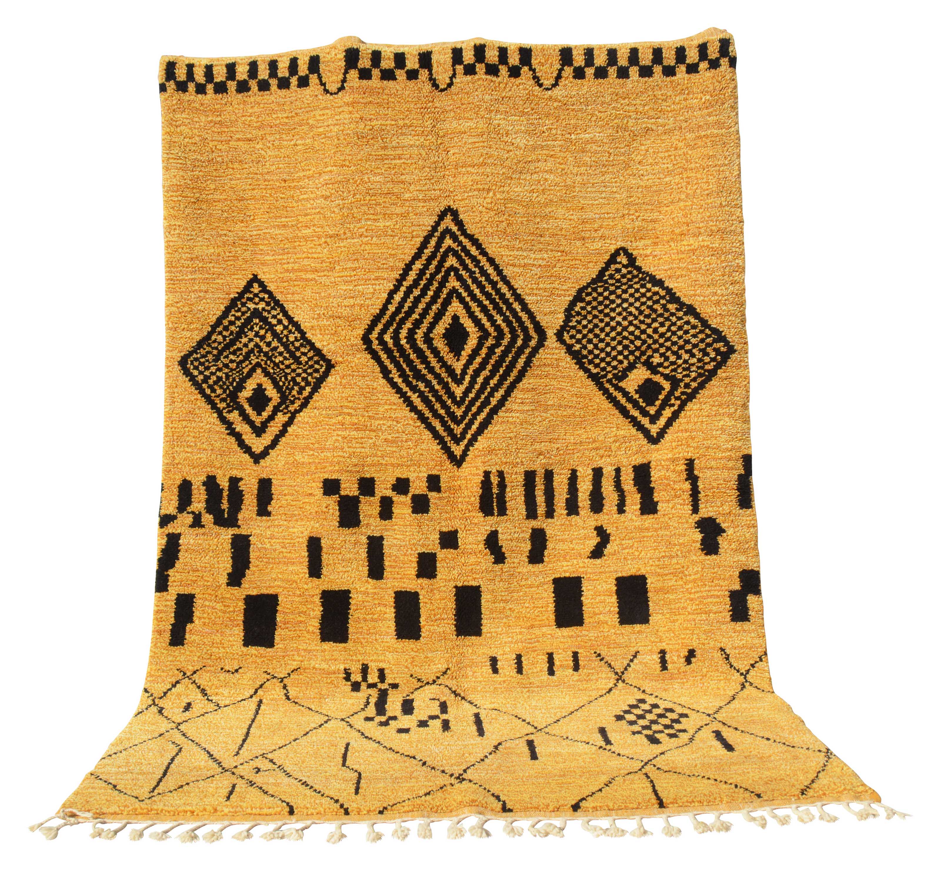 Shop Handmade Moroccan yellow Rug | Moroccan Wool Rug