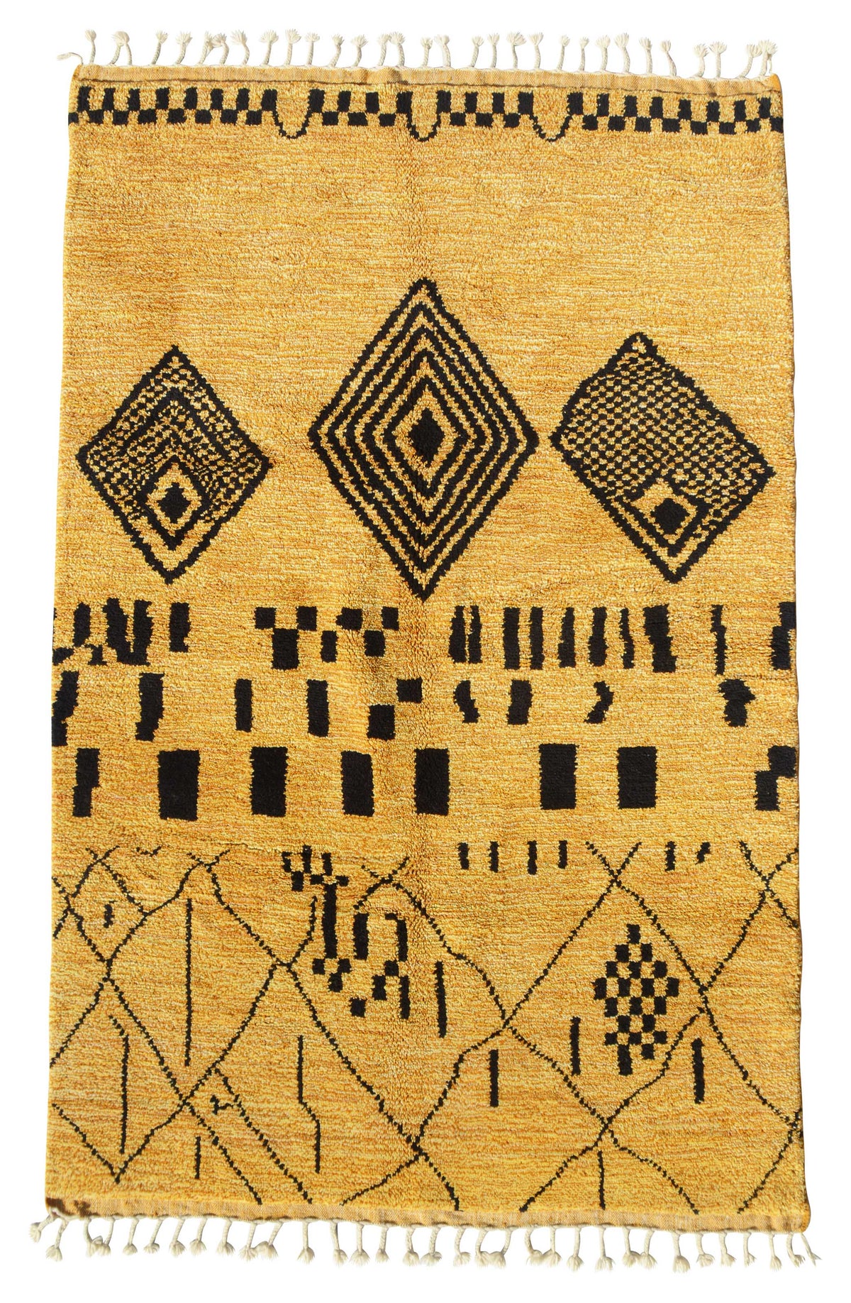 Shop Handmade Moroccan yellow Rug | Moroccan Wool Rug