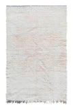 Silky white Vintage Moroccan Rug