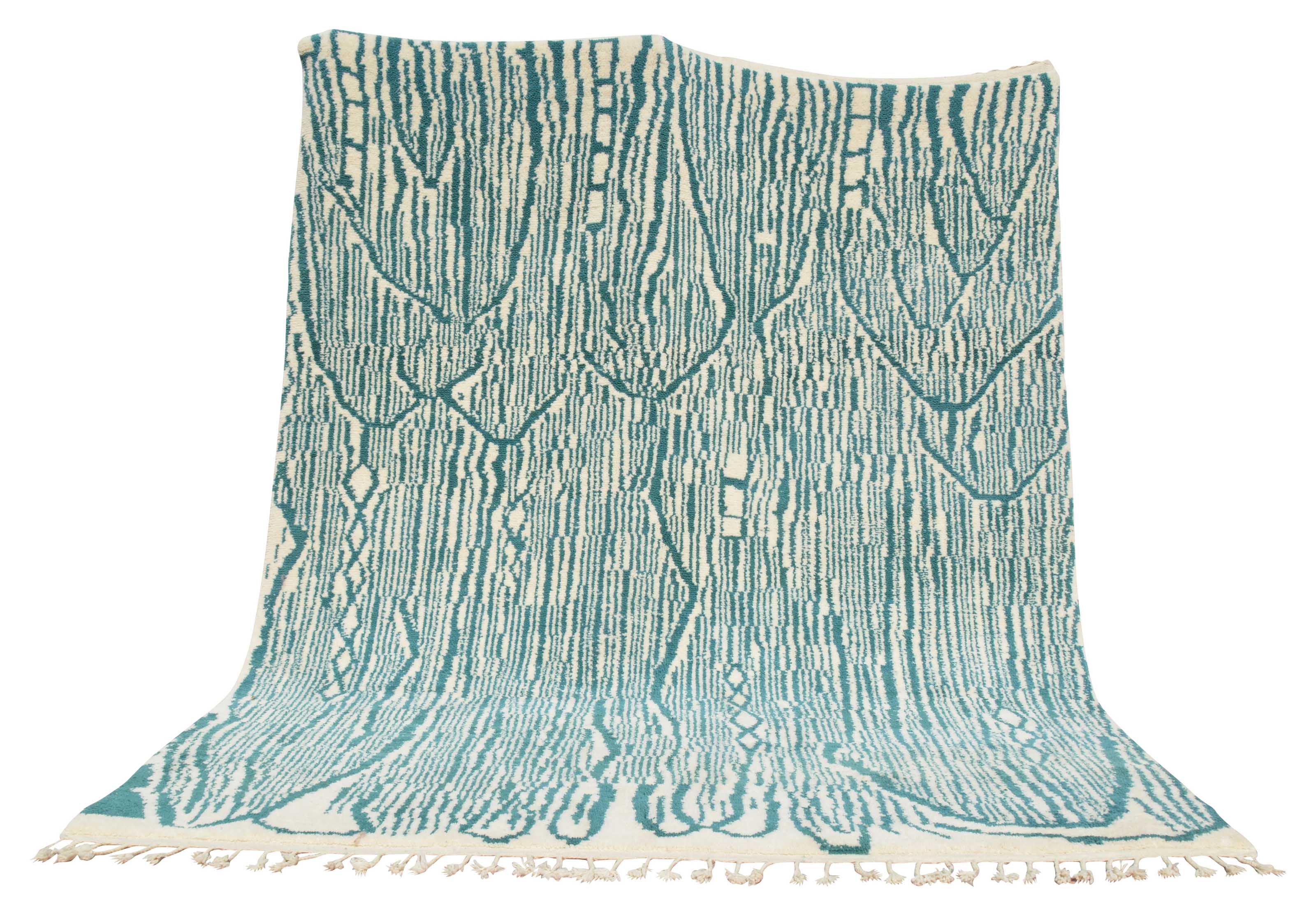 Turquoise Berber Handmade Rug | Light Blue Area Rugs