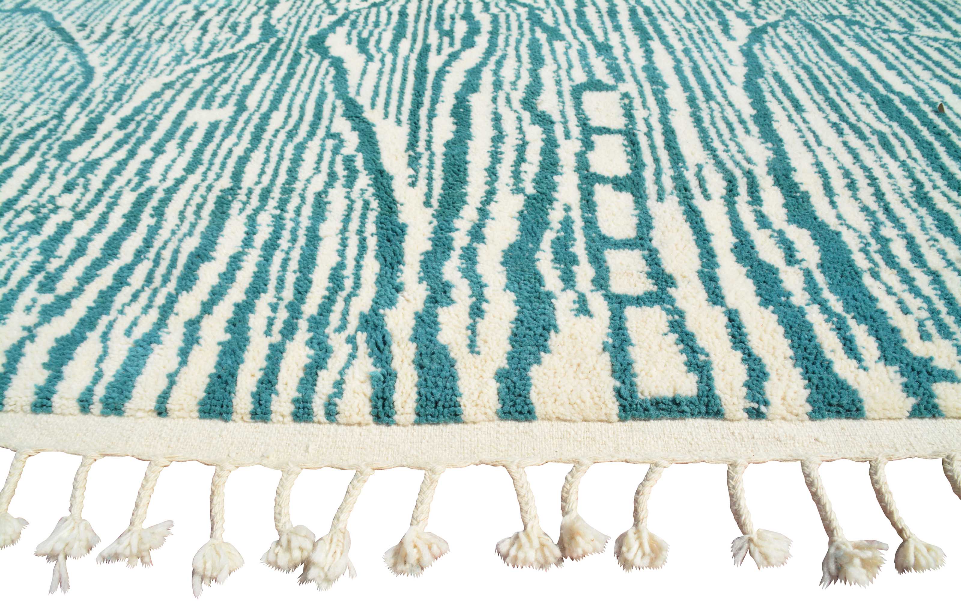 Turquoise Berber Handmade Rug | Light Blue Area Rugs