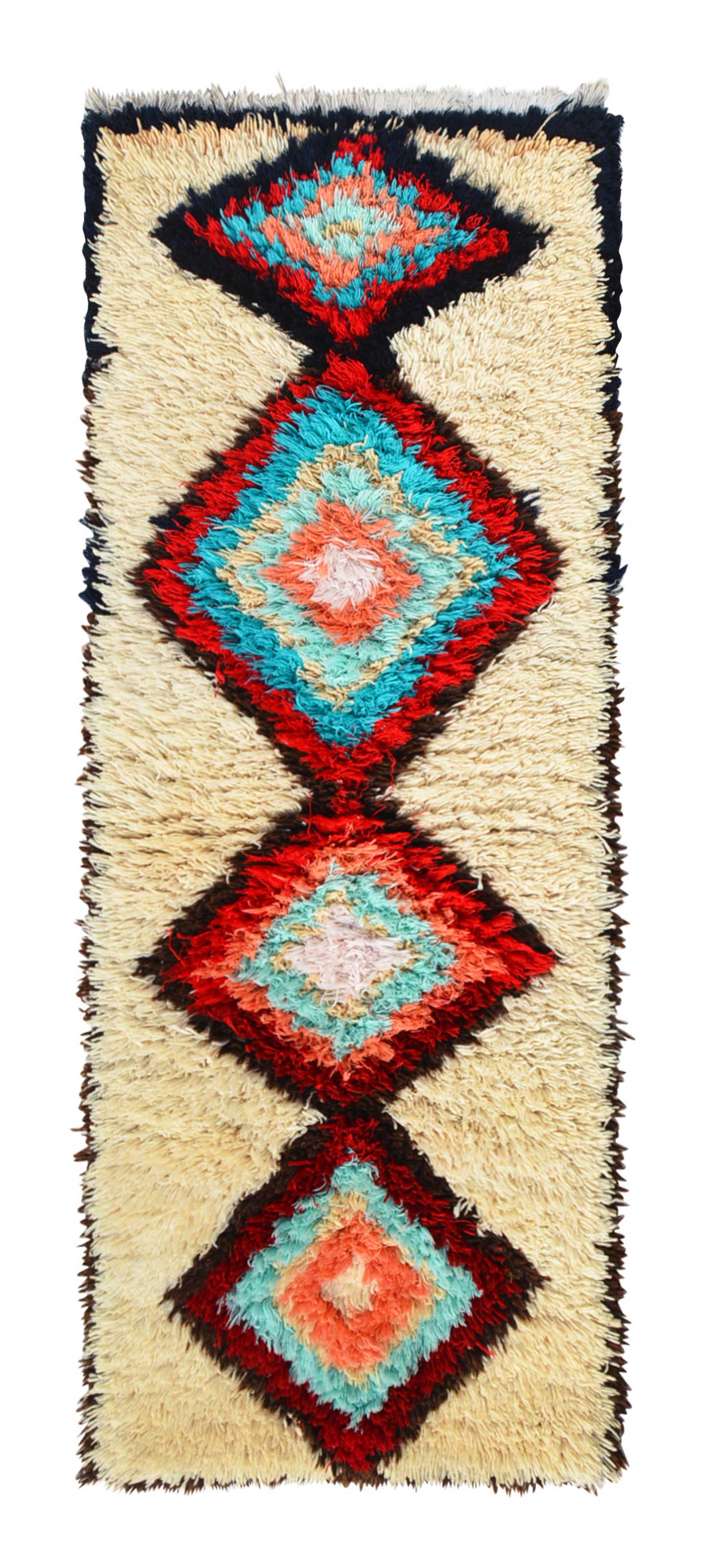 Vintage Hand Knotted Rugs | Vintage Moroccan Rug 
