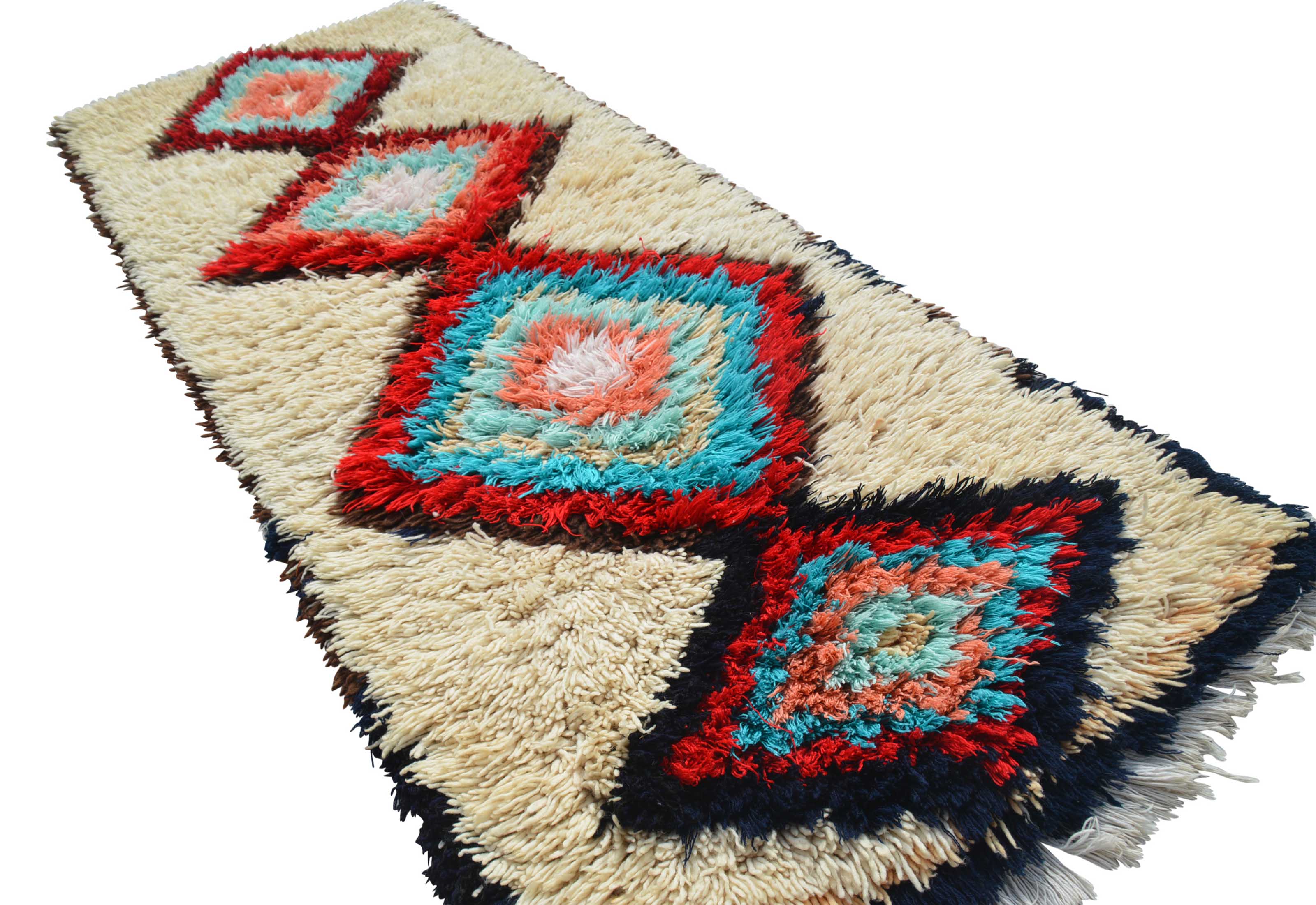 Vintage Hand Knotted Rugs | Vintage Moroccan Rug 