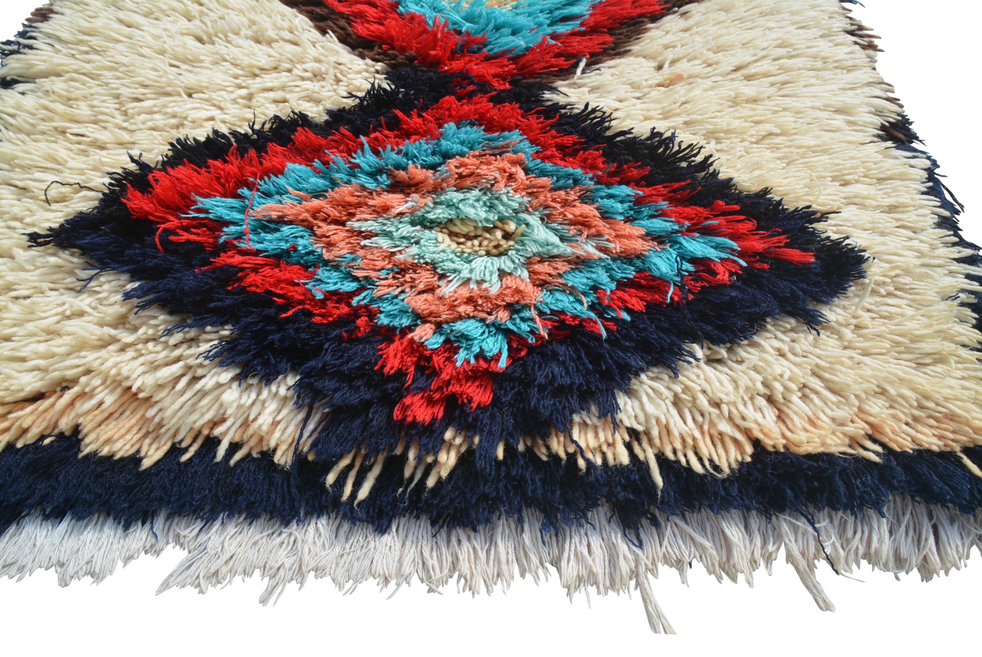 Vintage Hand Knotted Rugs | Vintage Moroccan Rug 