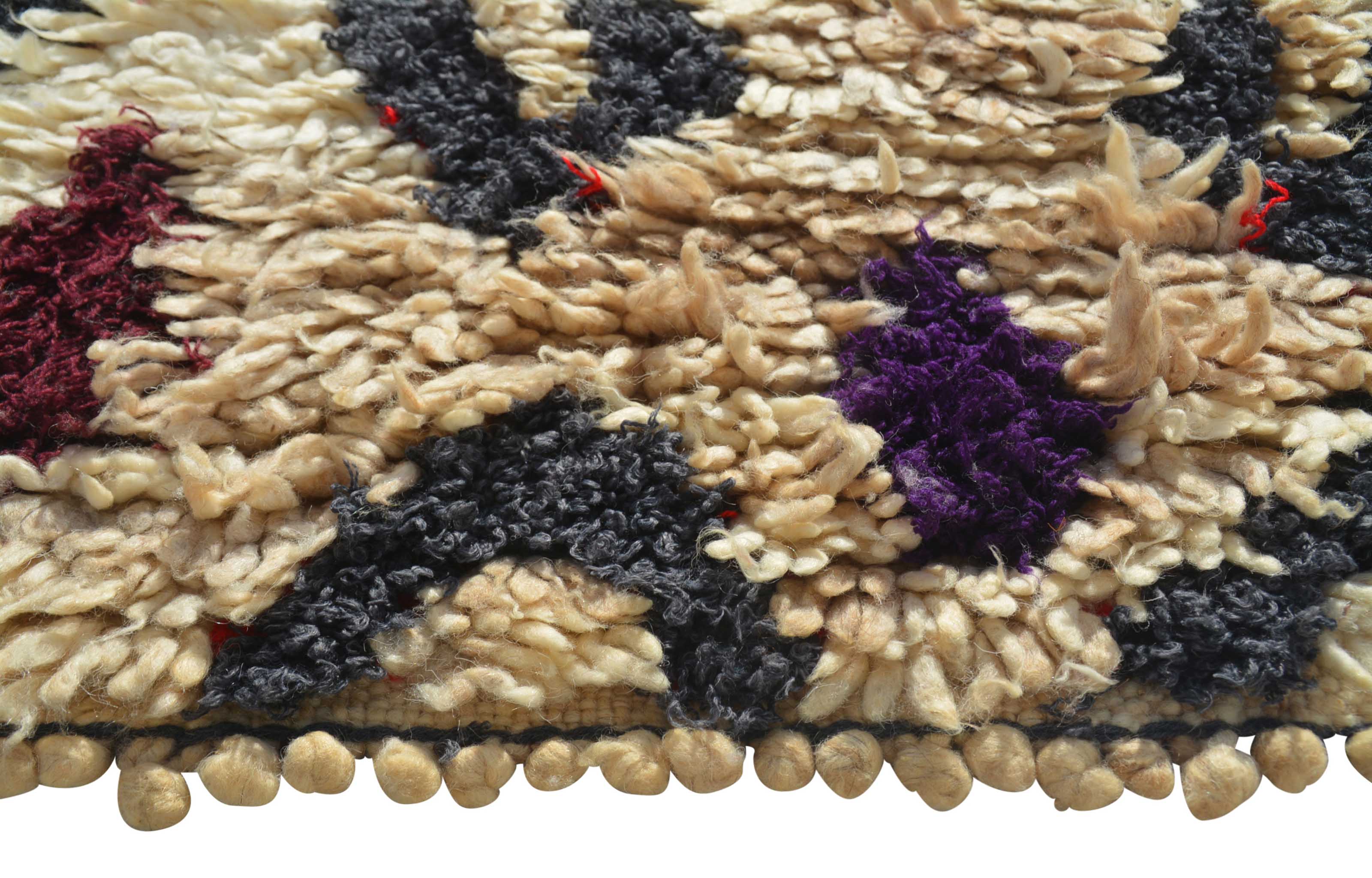 Vintage Hooked Rugs for Sale | Grey and Blue Moroccan Rugs | Illuminate Collective
