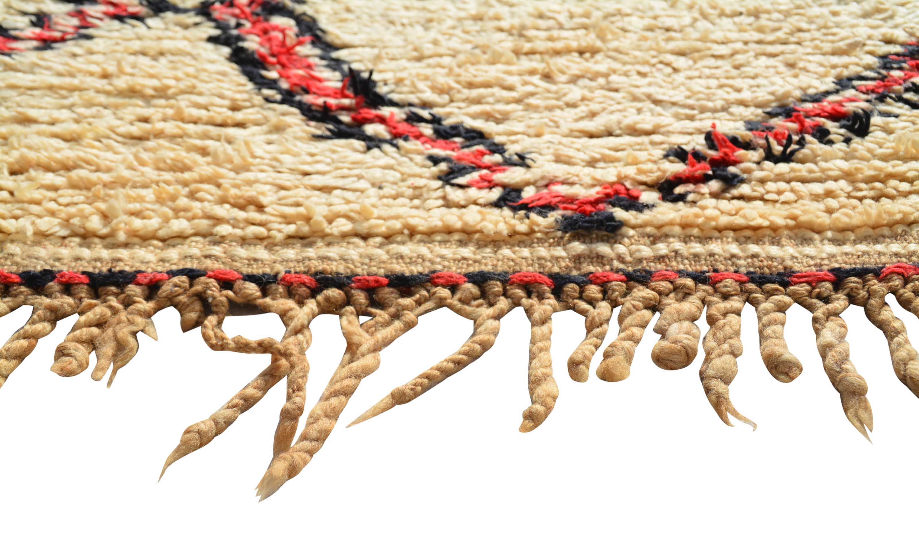 Break Out - 4x6 Vintage Red & Black Beni Ourain Moroccan Rug