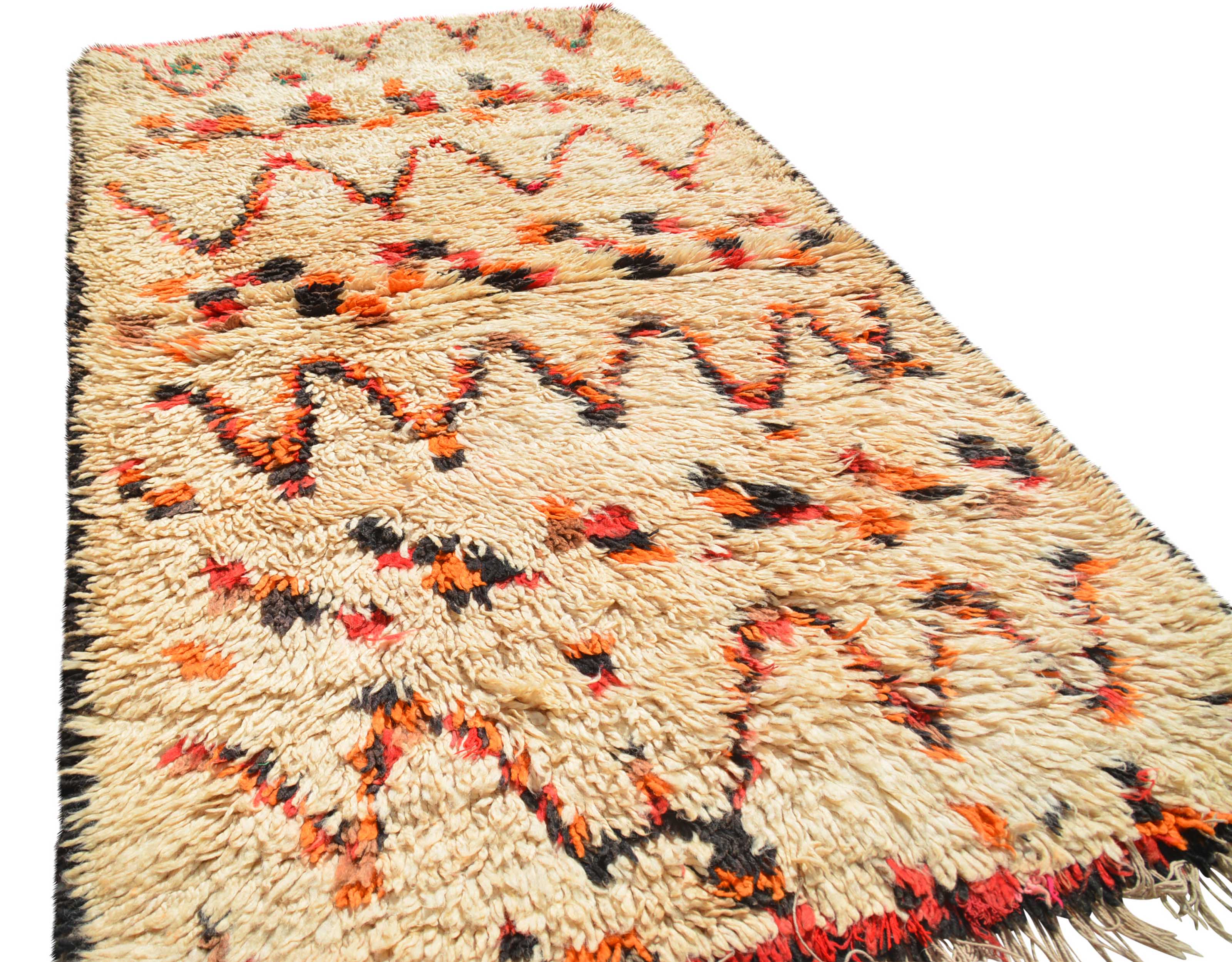Vintage Moroccan Rug - Black And Red Rugs