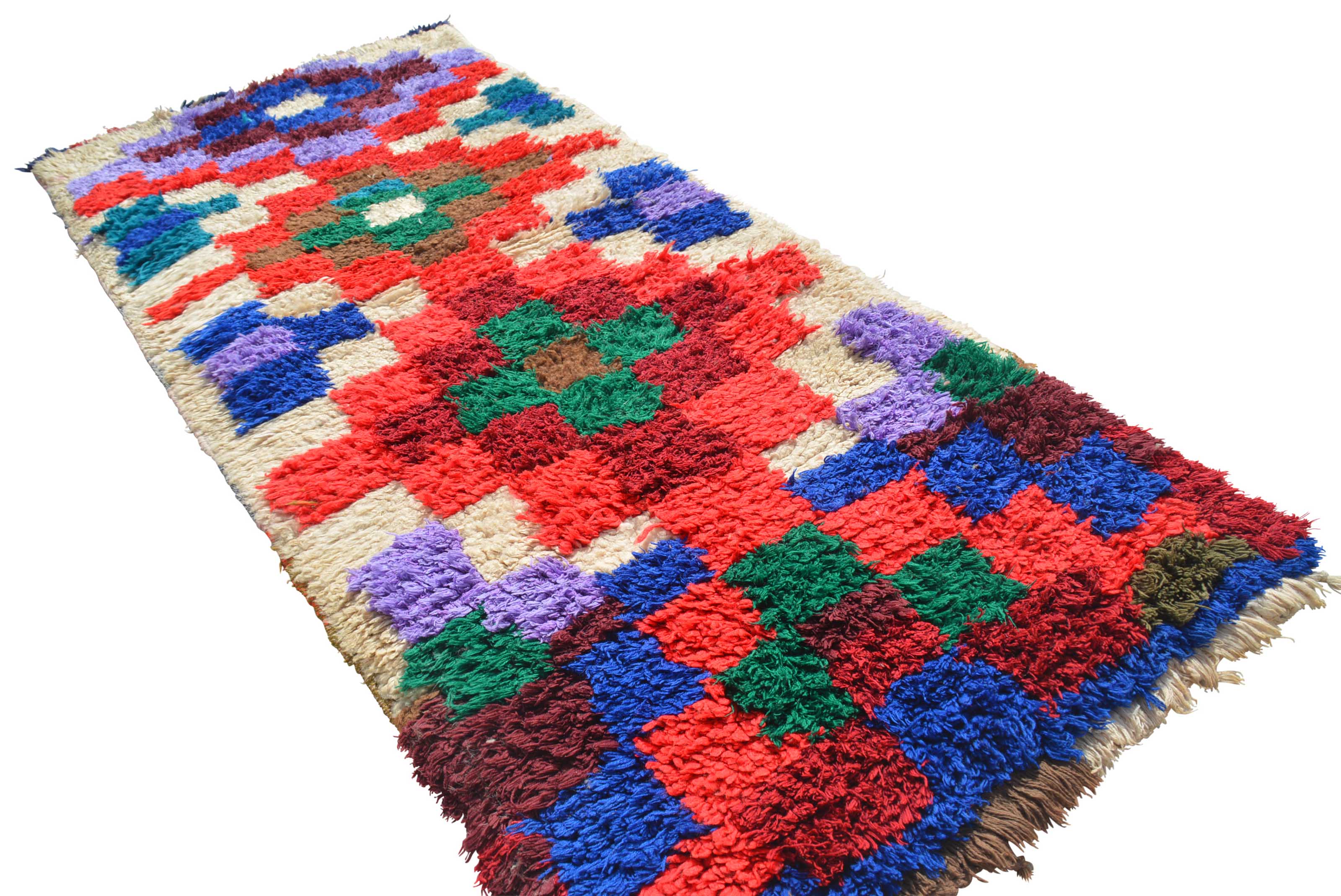 Vintage Moroccan Rug Black And Red Rugs | Blue Vintage Moroccan Rug illuminate collective 