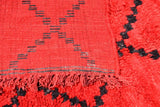 Vintage Moroccan Rug - black and red rugs - Illuminate Collective