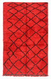 Vintage Moroccan Rug - black and red rugs - Illuminate Collective