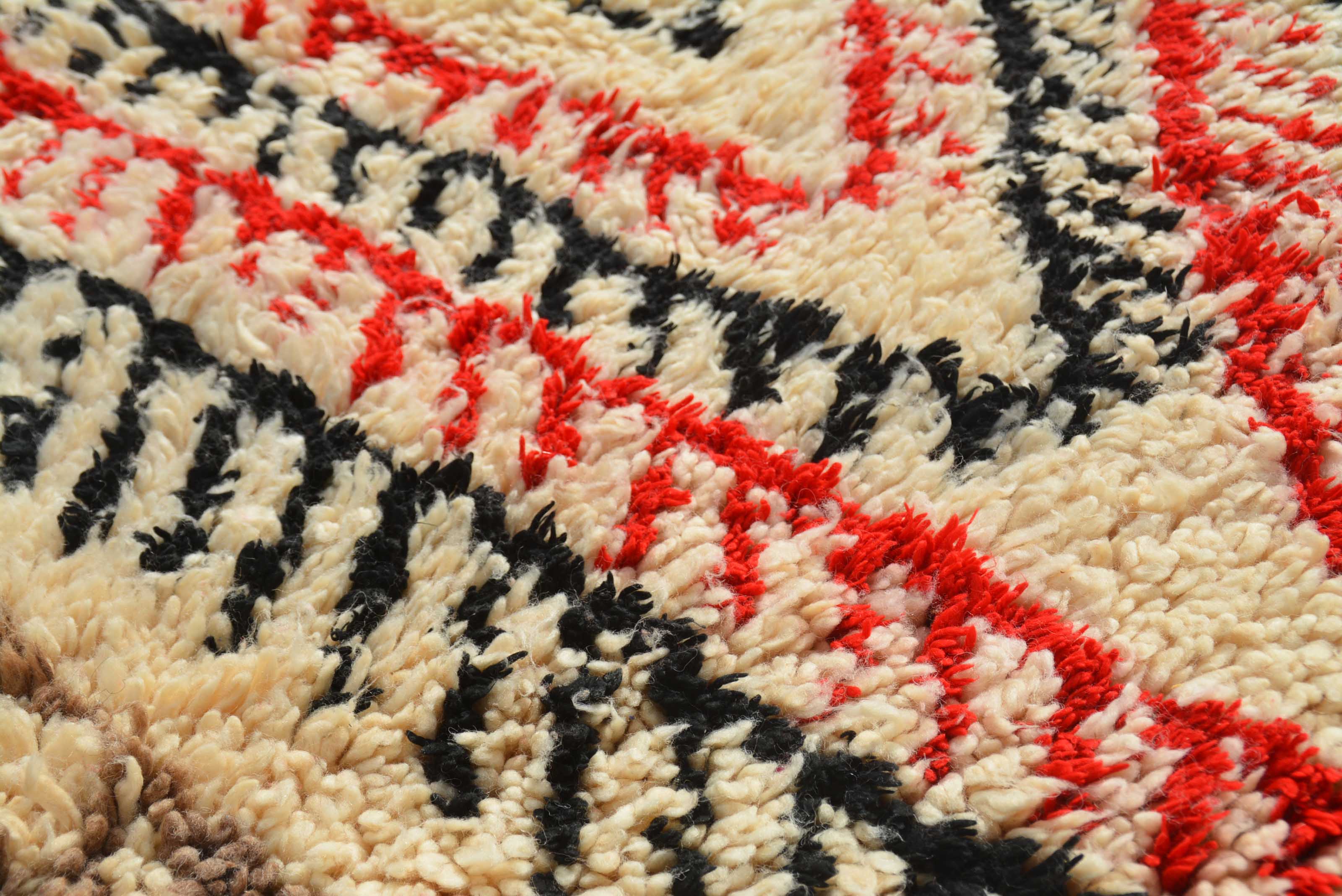Vintage Moroccan Rug  - Black And Red Rugs - Illuminate Collective