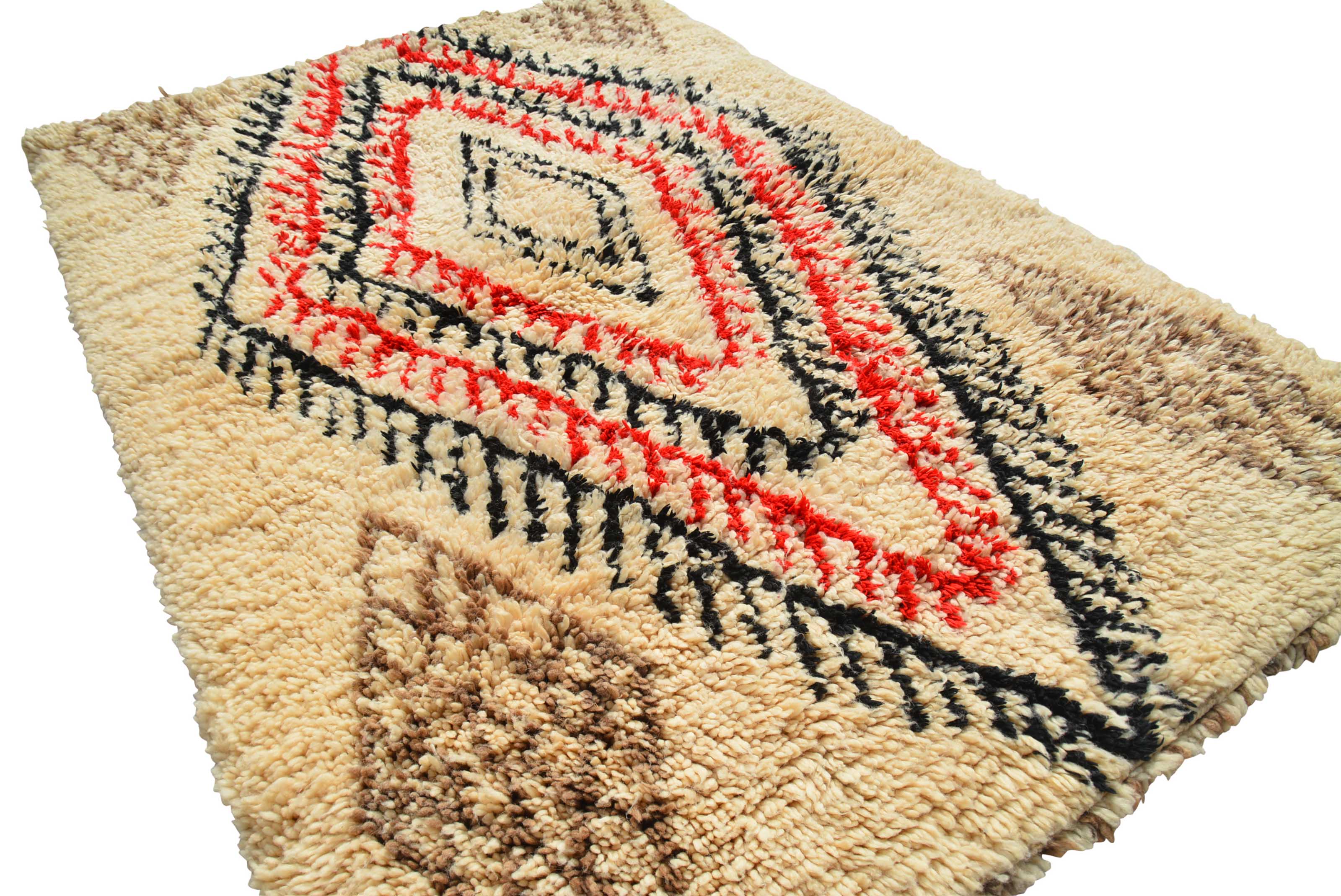 Vintage Moroccan Rug  - Black And Red Rugs - Illuminate Collective