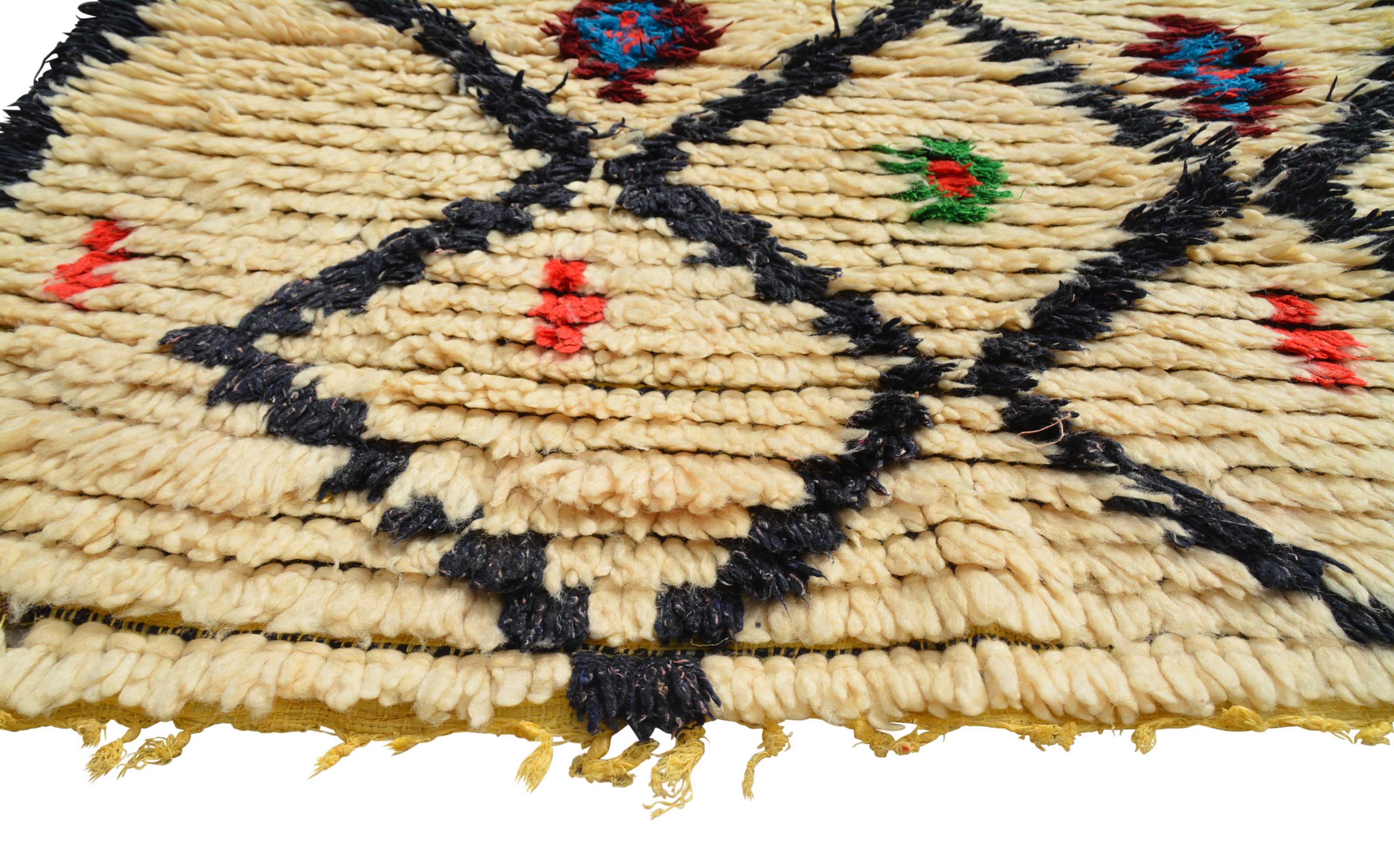 Vintage Moroccan Rug - Black And Red Rugs - Light Blue Area Rugs