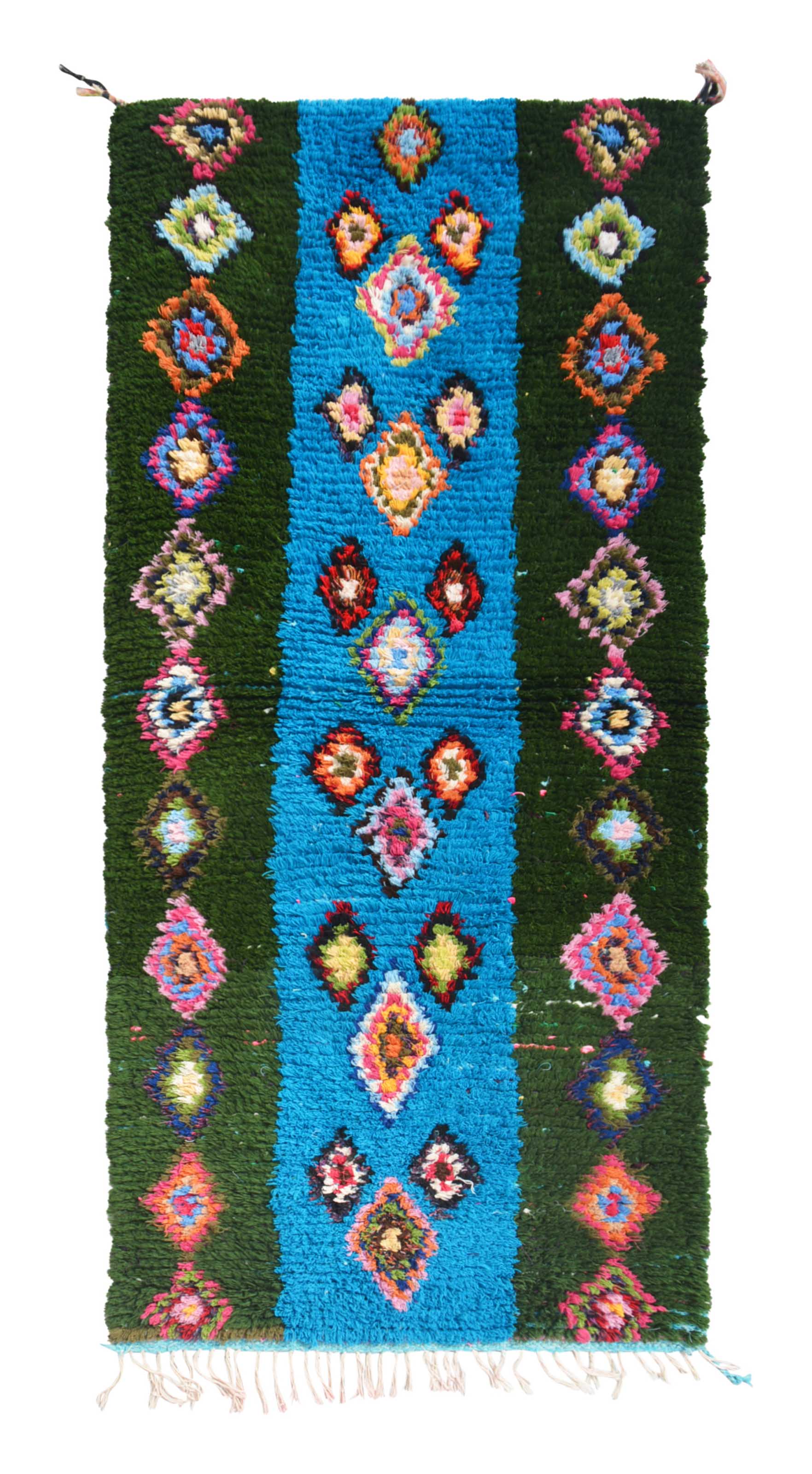 Vintage Moroccan Rug Blue And Brown Area Rugs | Vintage Moroccan Rug | Illuminate Collective illuminate collective