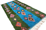 Vintage Moroccan Rug Blue And Brown Area Rugs | Vintage Moroccan Rug | Illuminate Collective illuminate collective