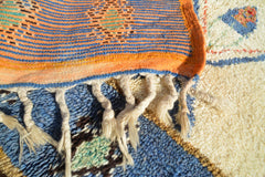 Vintage Moroccan Rug Blue and White Rugs | Grey and Blue  illuminate collective
